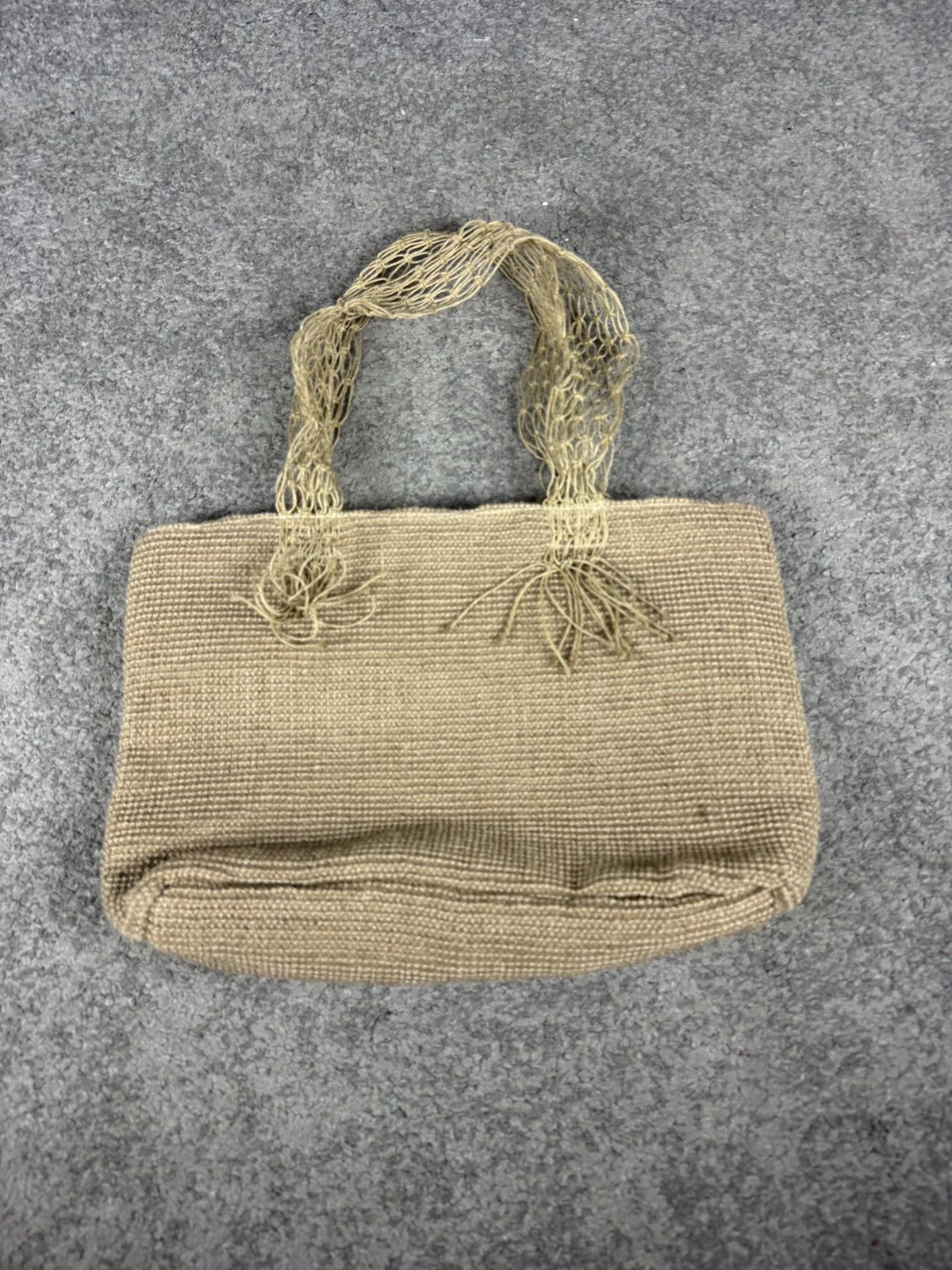 Other Salina Woven Tote Bag Womens Beige Crochet Net Handle Size ONE SIZE - 1 Thumbnail