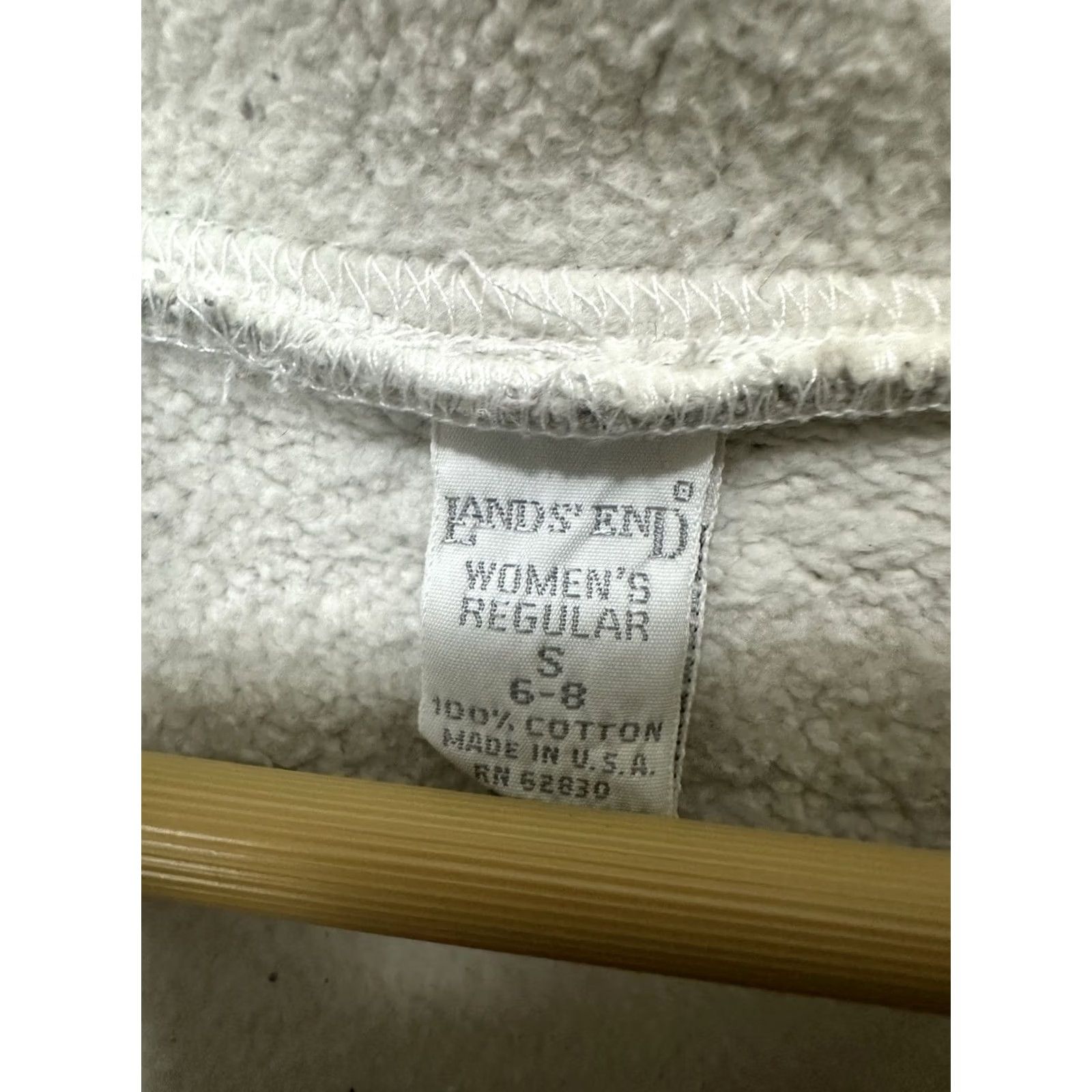Lands' End VTG Lands' End Women's Hoodie Shirt Afterhood Lock Hood Reverse Weave Sweats S Heather Gray 80s 90s Womens Size S / US 4 / IT 40 - 3 Thumbnail