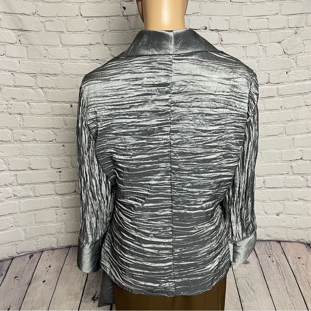 Other Cachet Crinkled Wrap Silver Jacket Size 14W Size XL / US 12-14 / IT 48-50 - 8 Thumbnail