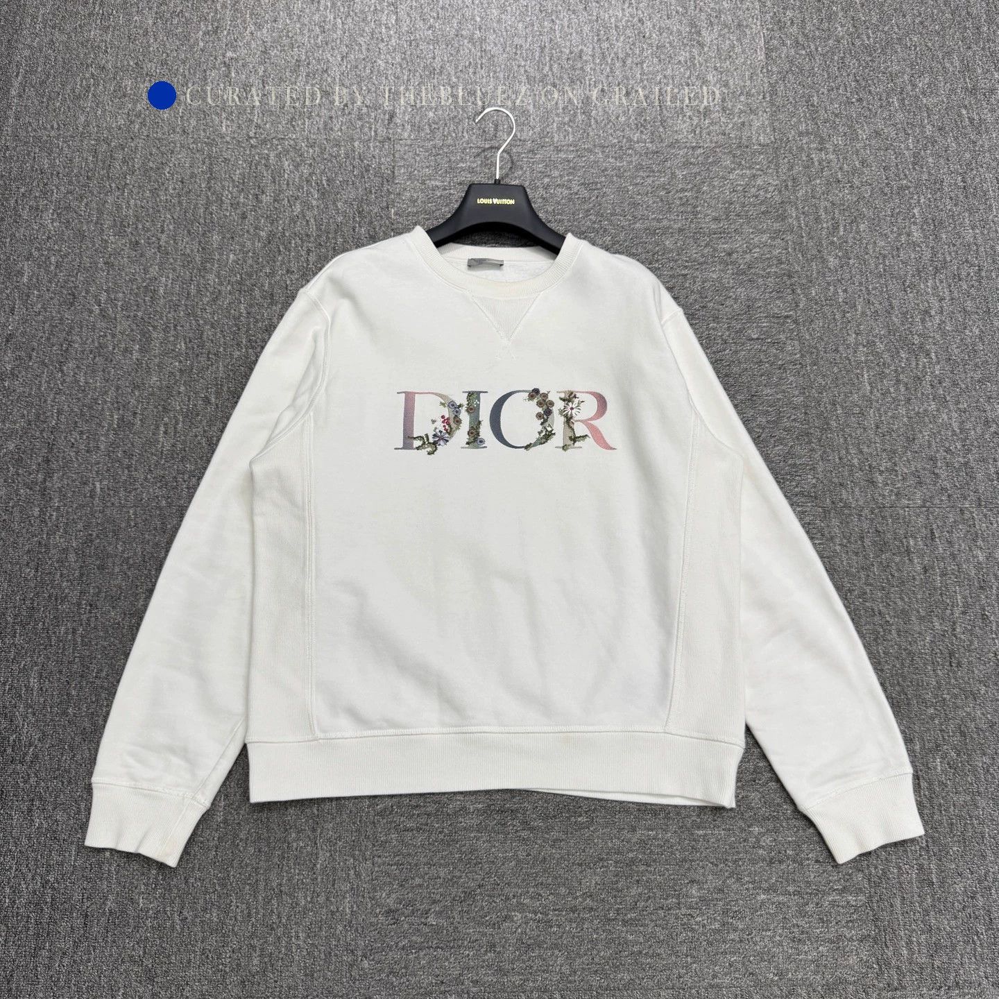 Dior Floral Embroidered White Sweatshirt Size US M / EU 48-50 / 2 - 1 Thumbnail