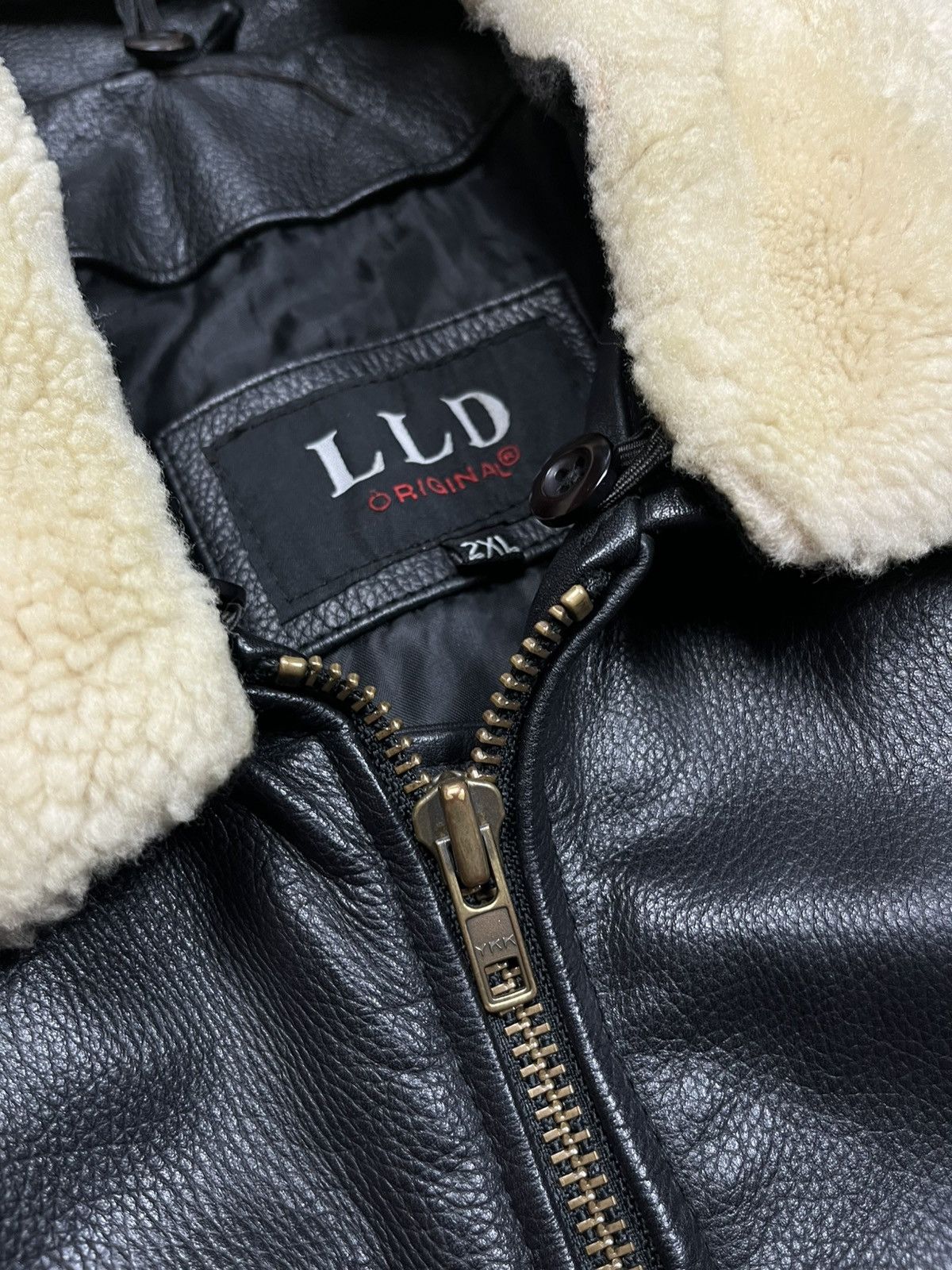 Leather Vintage Aviator Bomber Jacket Leather Shearling Collar XXL Size US XXL / EU 58 / 5 - 7 Thumbnail