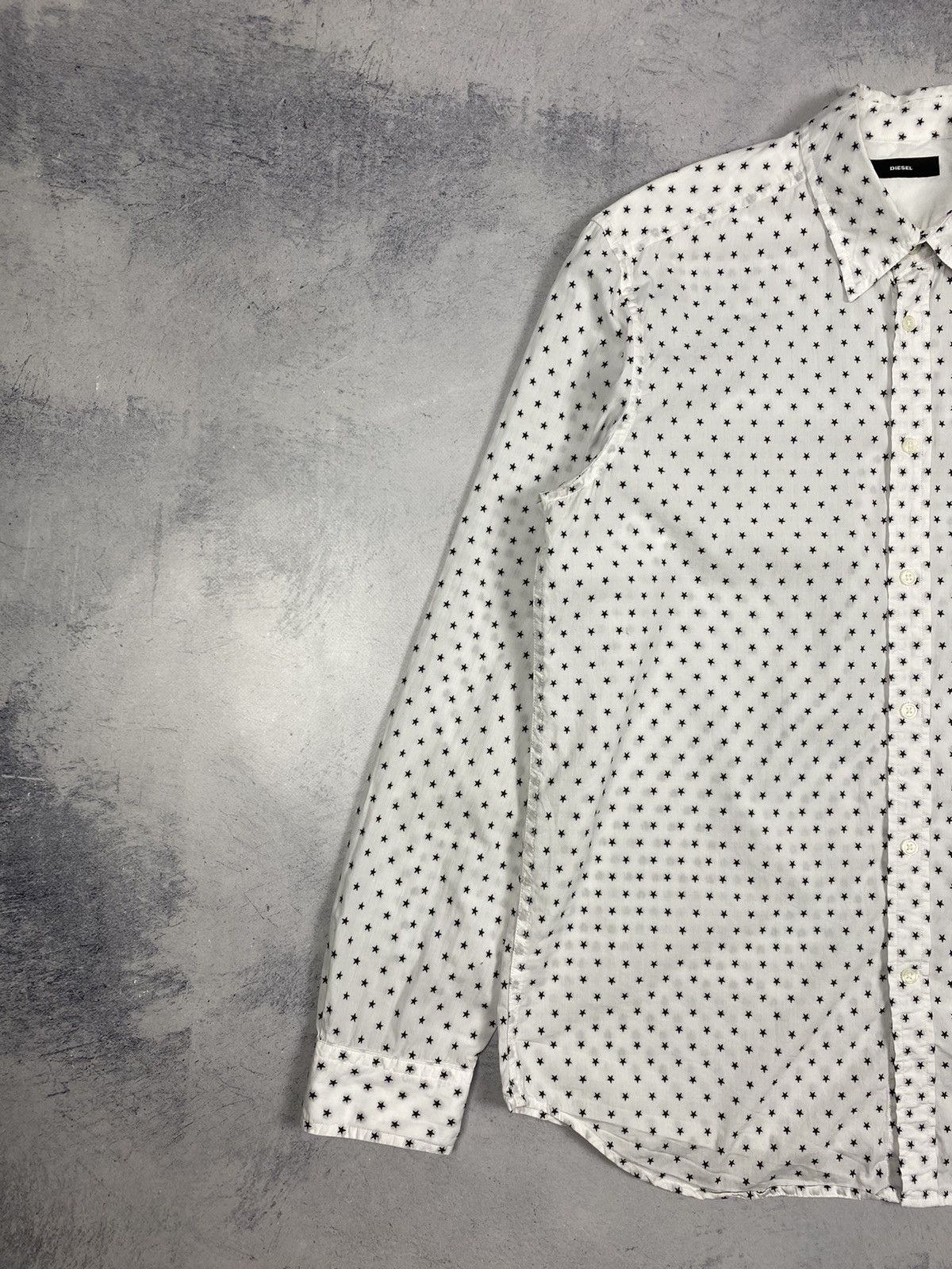 Diesel Diesel Star Monogram Print Button Up Long Sleeve Shirt Mens Size US XL / EU 56 / 4 - 6 Thumbnail