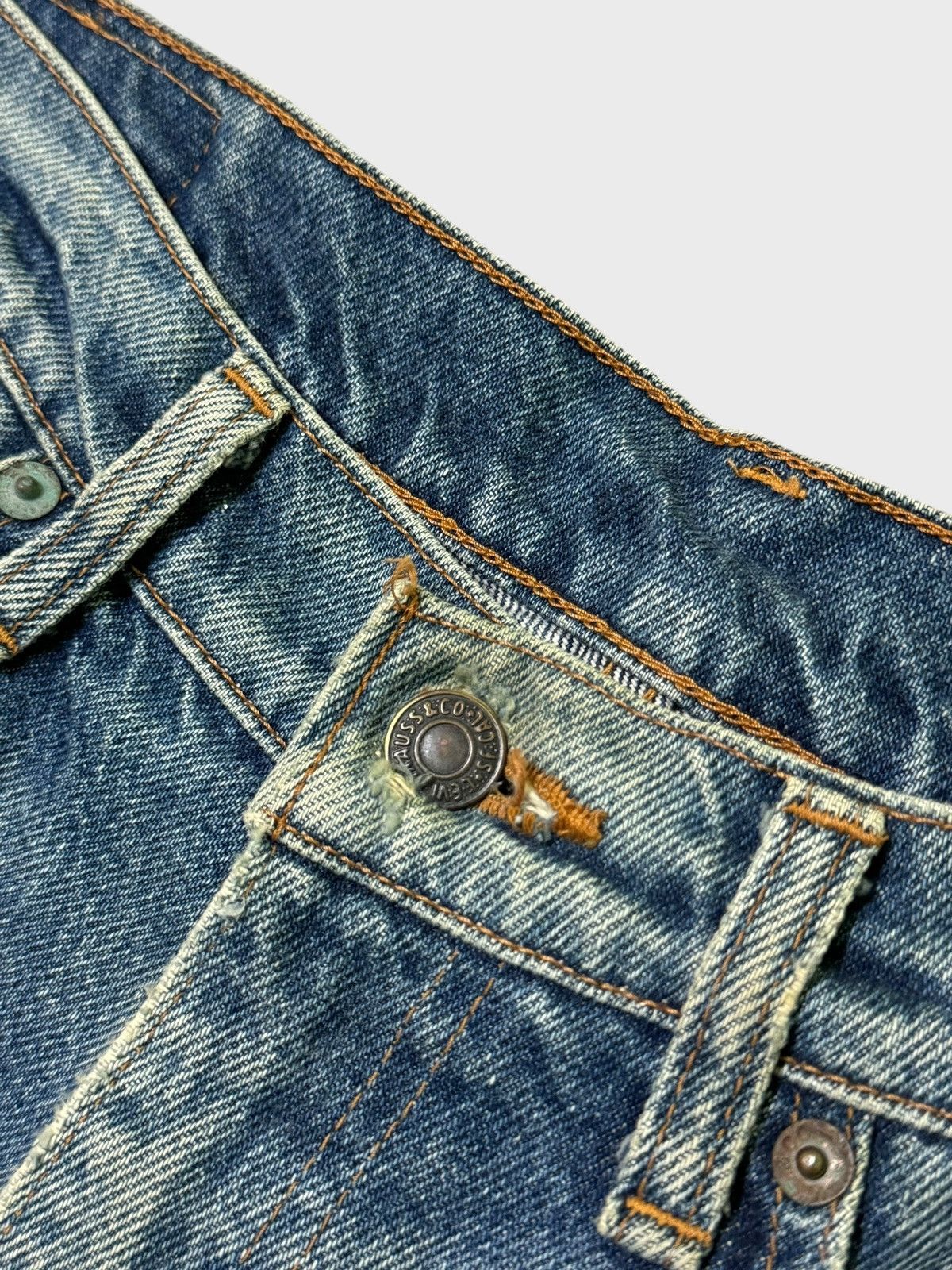 Levi's × Vintage Vintage Levi's 518 Distressed Stone Muddy Wash Denim Size US 31 - 10 Thumbnail