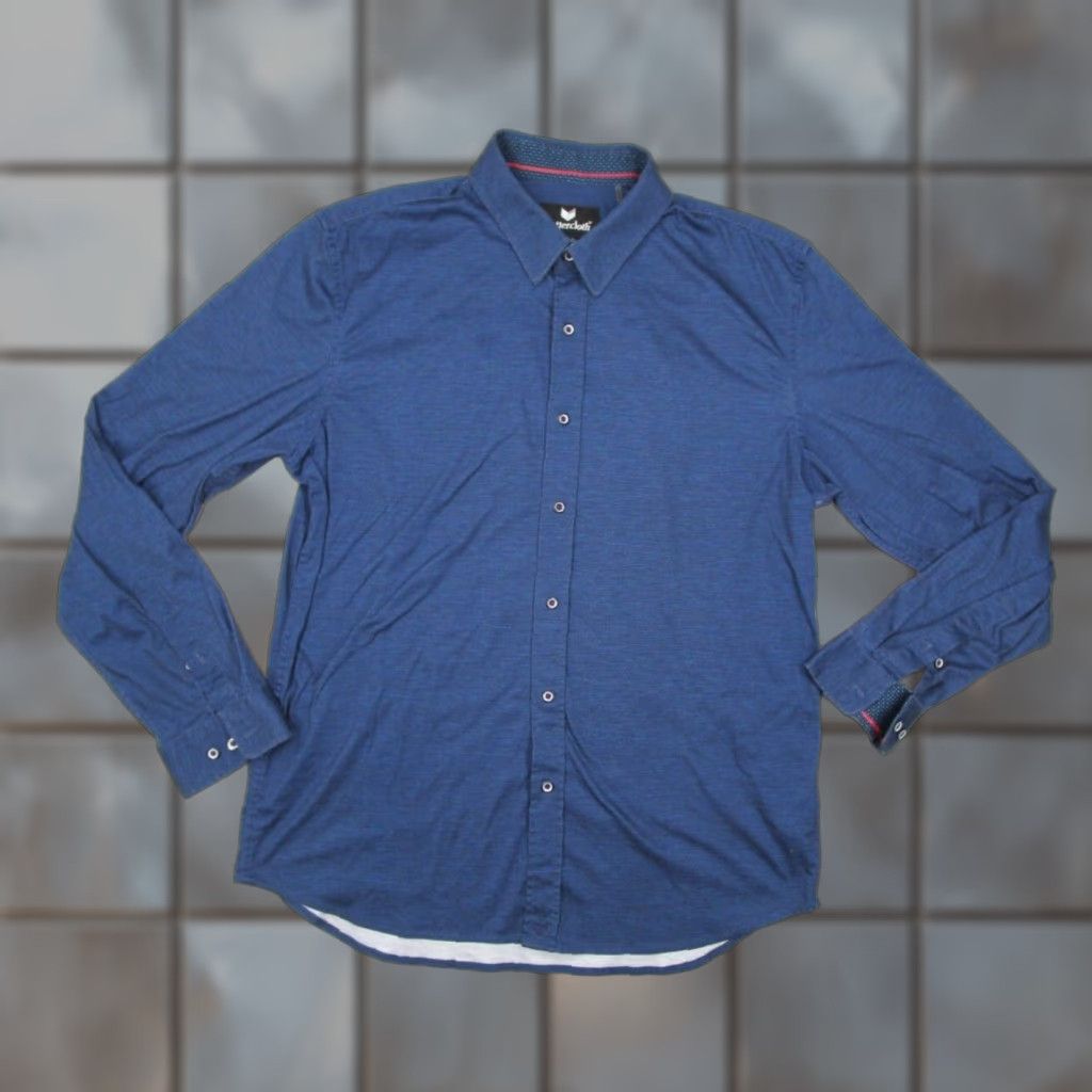 Vintage Buttercloth Shirt Mens XL Blue Regular Fit Button Up Work Flip Cuff Size US XL / EU 56 / 4 - 1 Thumbnail