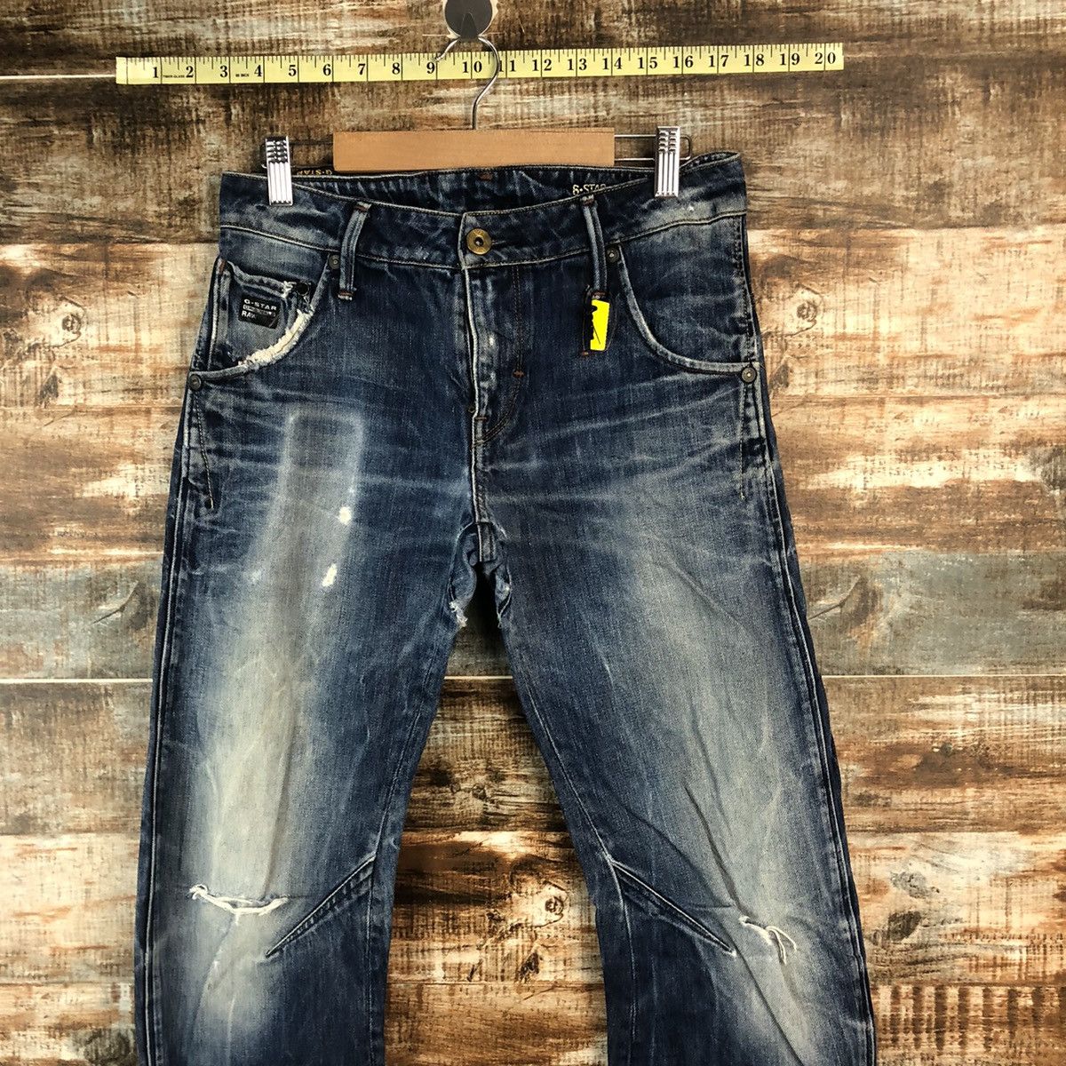 G-Star G Star Blue faded ripped Distressed Denim Pants #A2077 Size US 28 / EU 44 - 4 Thumbnail