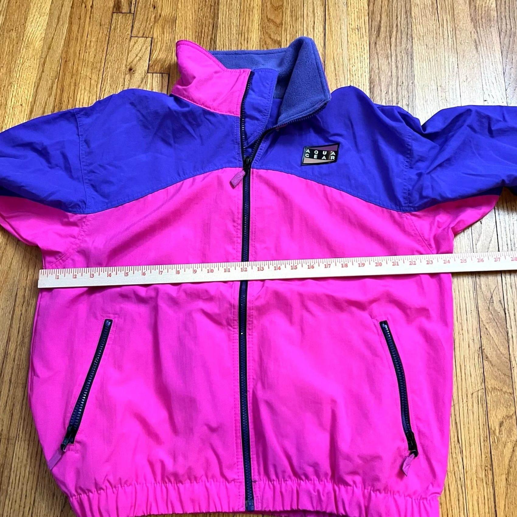 Nike VINTAGE Nike Aqua Gear Windbreaker Jacket Mens XL Pink Purple Nylon Zip Jacket Size US XL / EU 56 / 4 - 7 Thumbnail