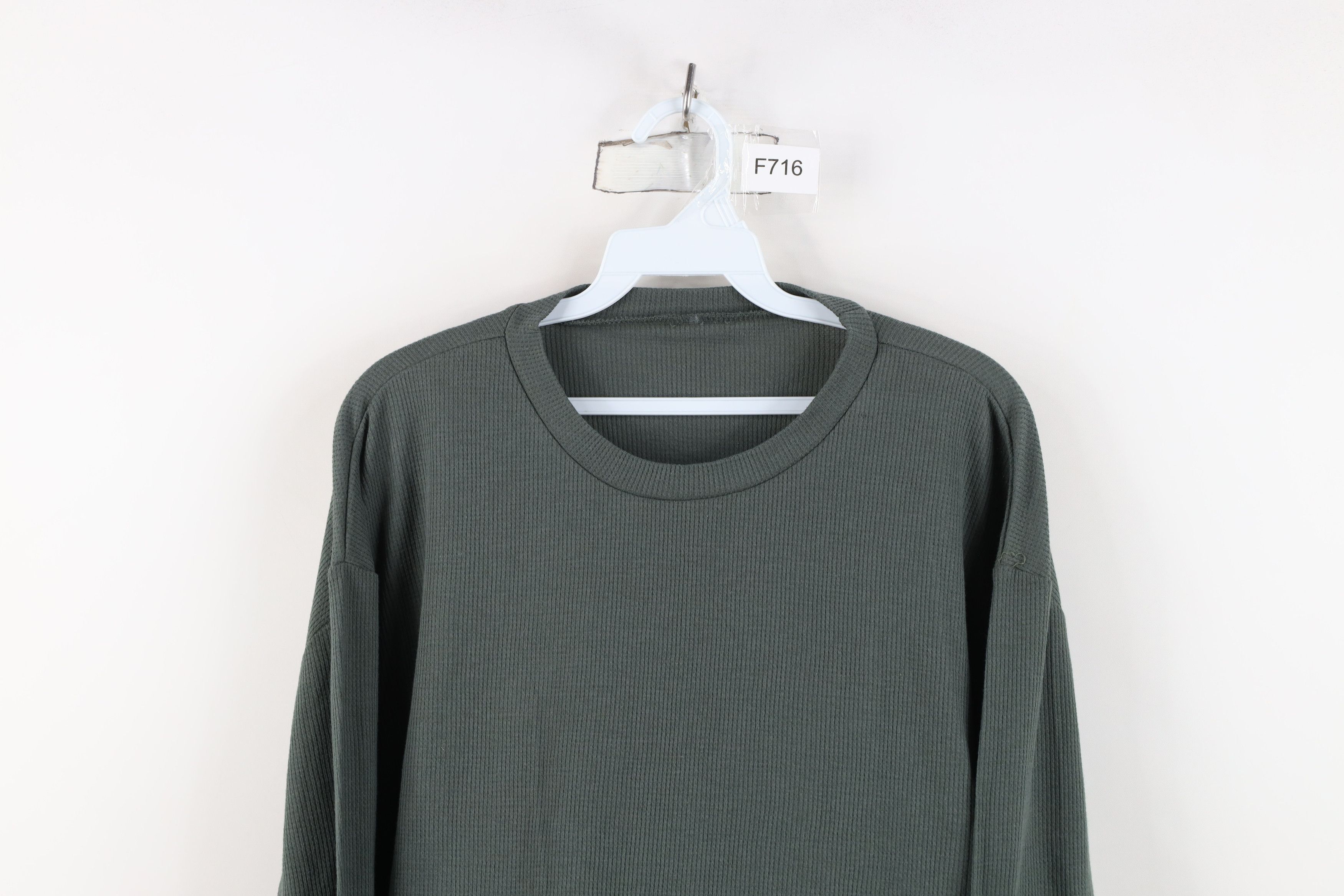 Vintage Vintage 90s Streetwear Waffle Knit Long Sleeve T-Shirt Size US L / EU 52-54 / 3 - 2 Thumbnail