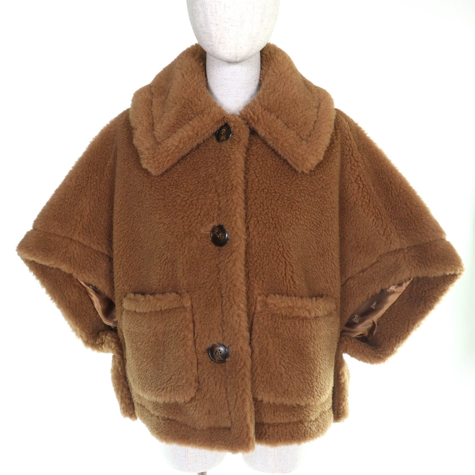 Max Mara Max Mara Max Mara Teddy Bear Camel Poncho Textile Outerwear DUTY FREE for USA Size ONE SIZE - 1 Thumbnail