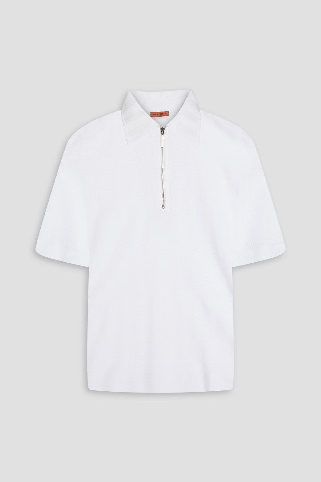 Missoni o1y0225 Zip Polo Shirt in White Size US S / EU 44-46 / 1 - 1 Thumbnail