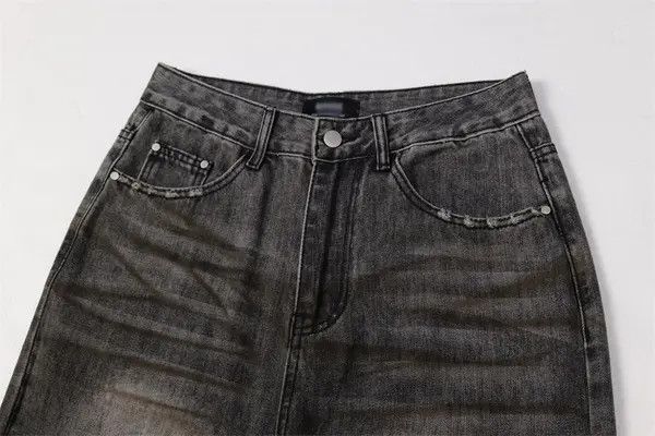 VIBE Men's washed distressed heavy duty flared jeans Size US 32 / EU 48 - 4 Thumbnail