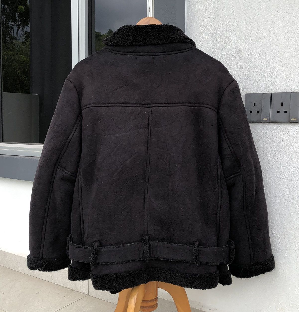 Japanese Brand Browny Standard Suede Shearling Biker Belted Zipper Jacket Size US M / EU 48-50 / 2 - 6 Thumbnail