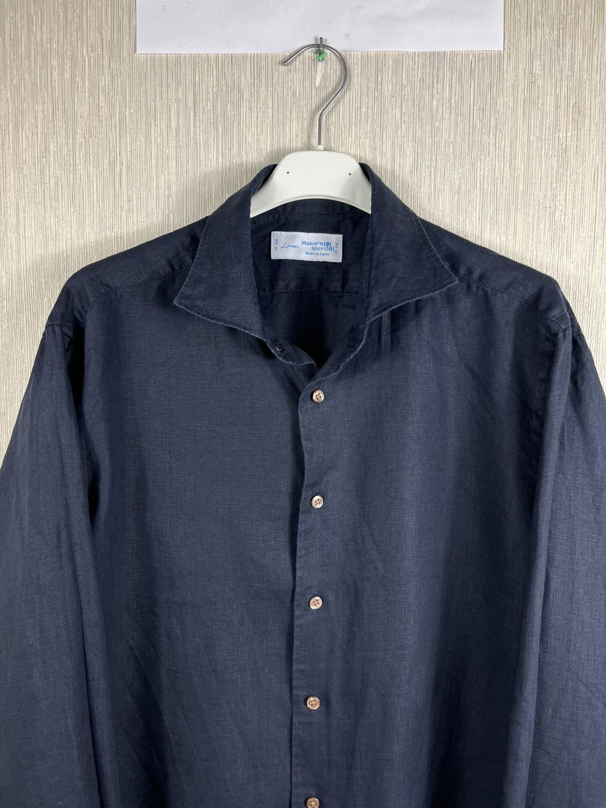 Kamakura Kamakura Maker’s shirt linen navy casual Japanese brand Size US M / EU 48-50 / 2 - 3 Thumbnail