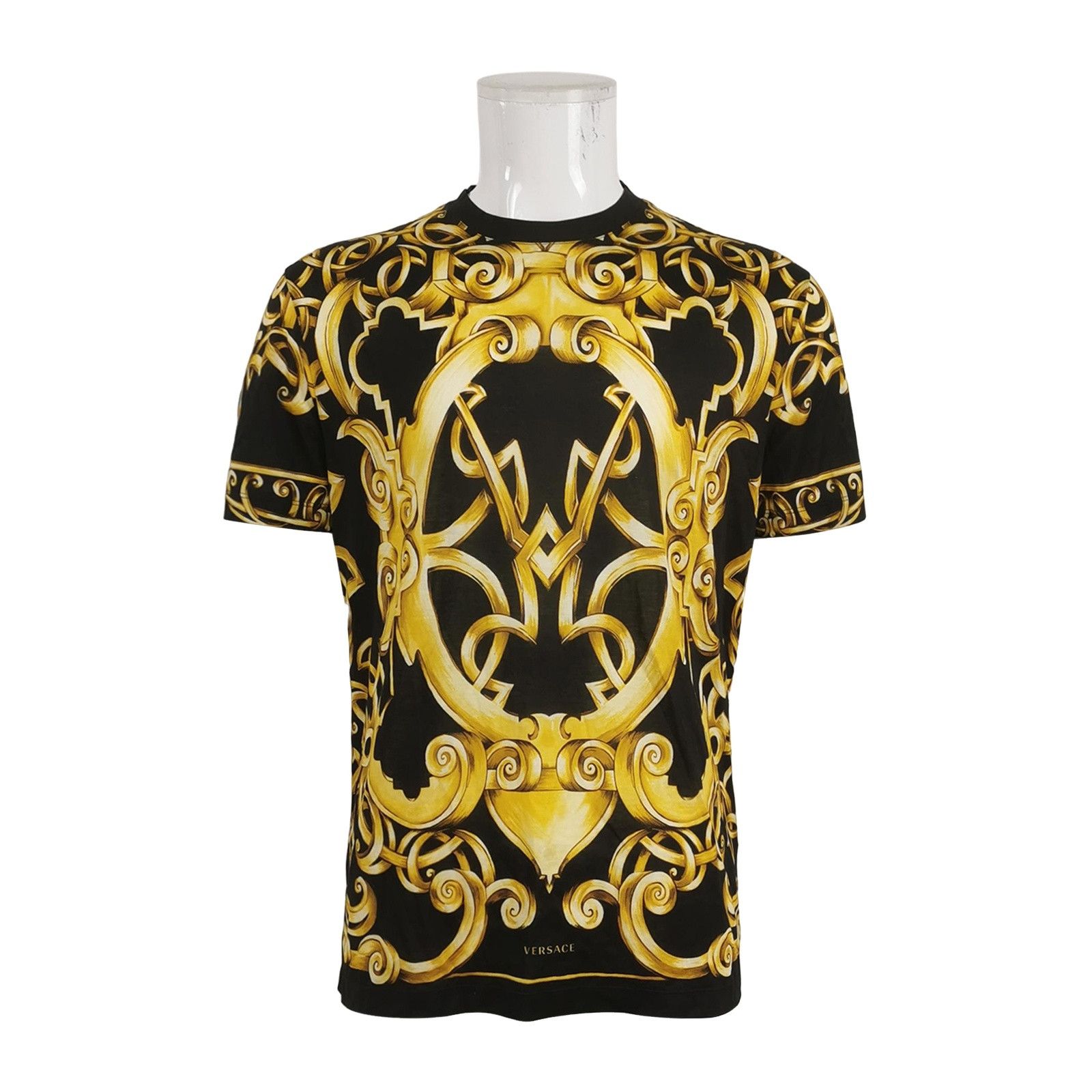 Versace Versace Gold Baroque Print T-Shirt Size L Size US L / EU 52-54 / 3 - 1 Thumbnail