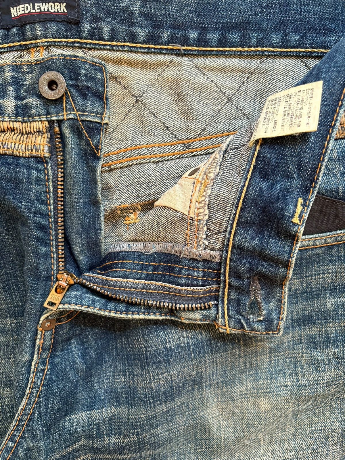 Japanese Brand Vintage Japanese Brand Mud Wash Embellished Baggy Jeans Size US 33 - 10 Thumbnail