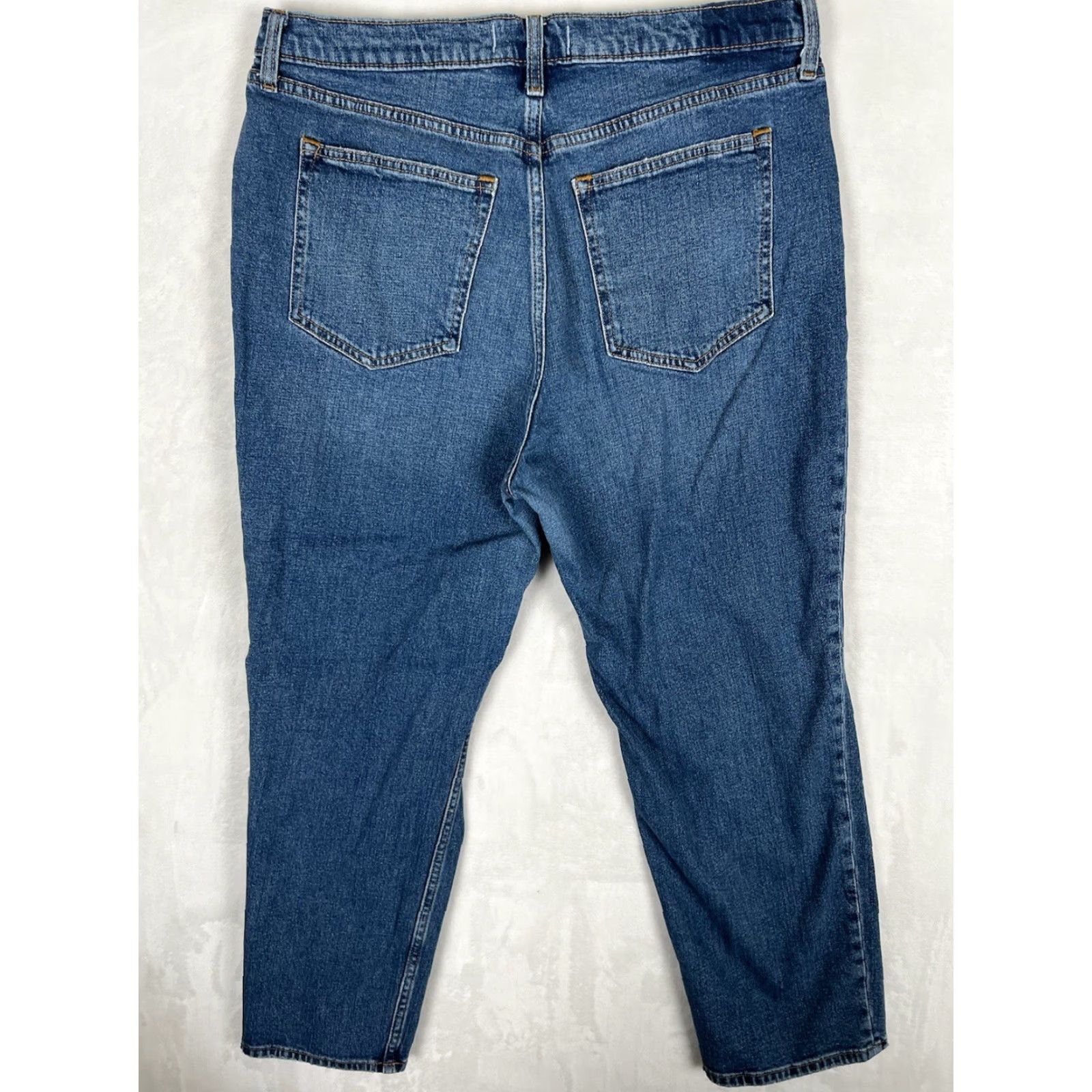 Abercrombie & Fitch Abercrombie & Fitch Denim Jeans Ankle Straight Ultra High Rise Women’s Size 16 Blue Regular 34in 25in Distressed Pockets Comfort Jeans Women's Denim Size 38" / US 16 / IT 52 - 6 Thumbnail