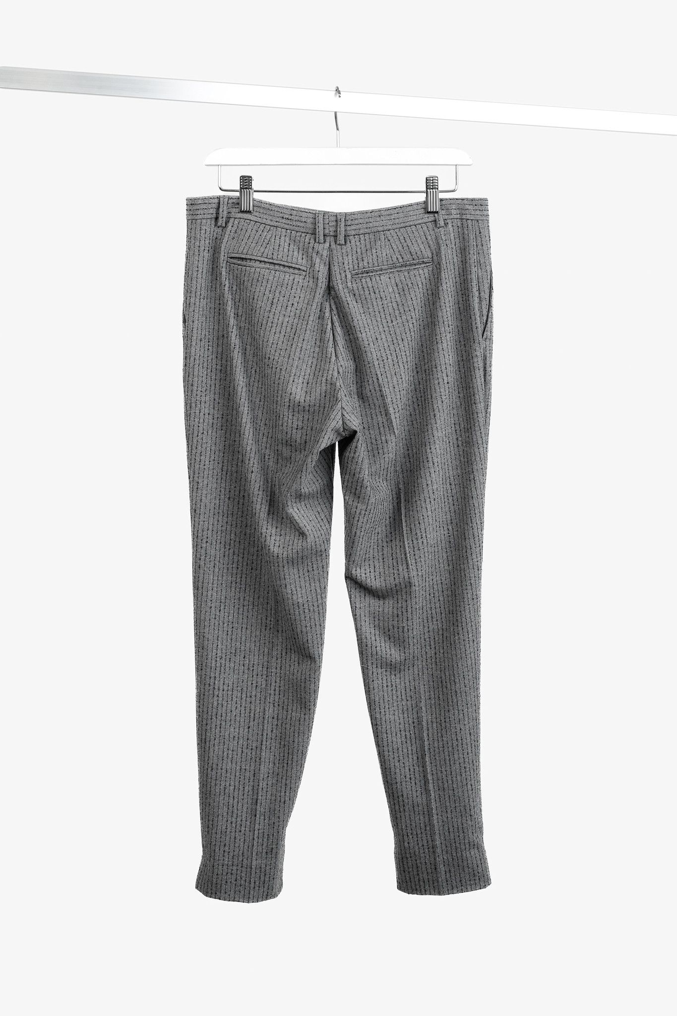Fabiana Filippi Fabiana Filippi Grey Pin Striped Wool Pants Size 30" / US 8 / IT 44 - 2 Thumbnail