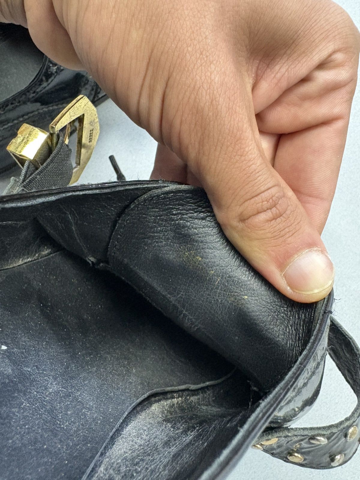 Versace Versace Vintage Black Patent Brogues Medusa Buckle Shoes 90s Size US 11 / EU 44 - 24 Thumbnail