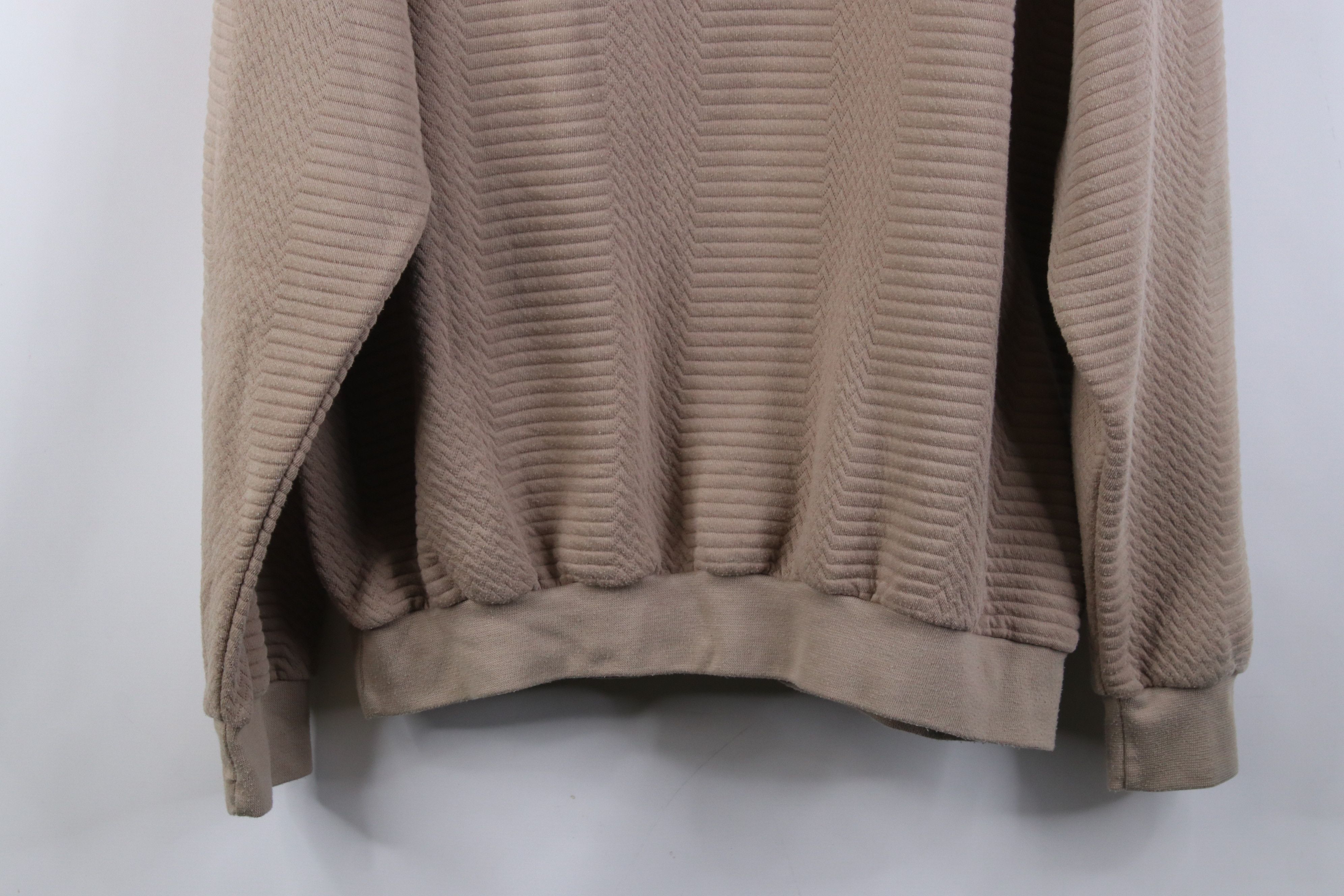 Vintage Vintage 90s Streetwear Textured Pullover Polo Shirt Beige Size US L / EU 52-54 / 3 - 11 Thumbnail