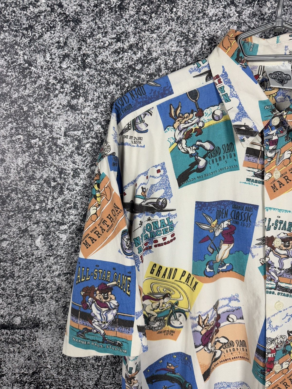 Warner Bros Rare Vintage 1993 Warner Bros Short Sleeve Shirt Bunny Taz Size US M / EU 48-50 / 2 - 3 Thumbnail