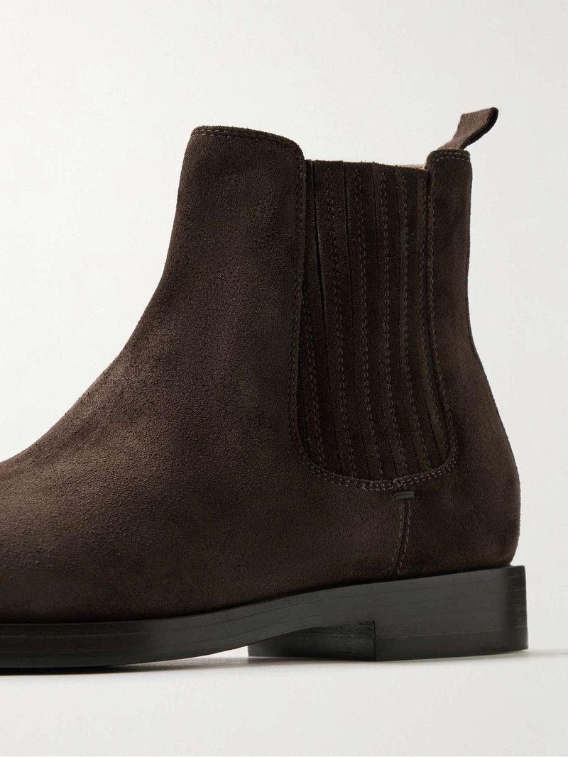 Brunello Cucinelli os11x0226 Suede Chelsea Boots In Brown Size US 8.5 / EU 41-42 - 6 Thumbnail