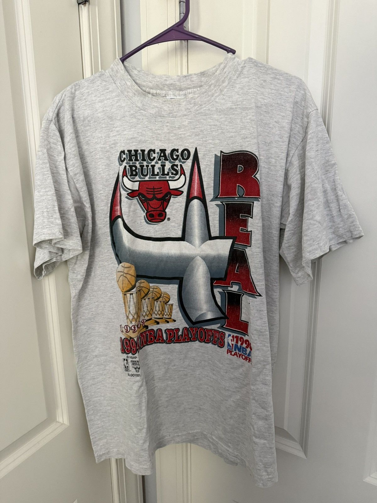 Vintage Vintage 1994 Chicago Bulls Playoffs T-Shirt Size US M / EU 48-50 / 2 - 1 Thumbnail
