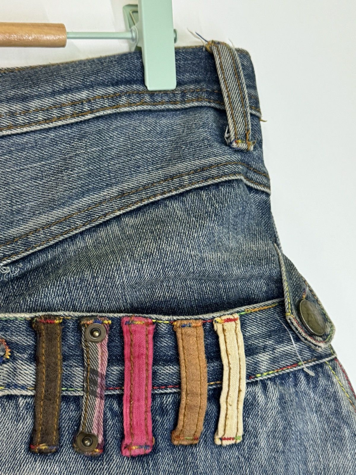Japanese Brand BREATH MINT DOUBLE WAIST DISTRESSED DENIM PANTS Size US 32 / EU 48 - 16 Thumbnail