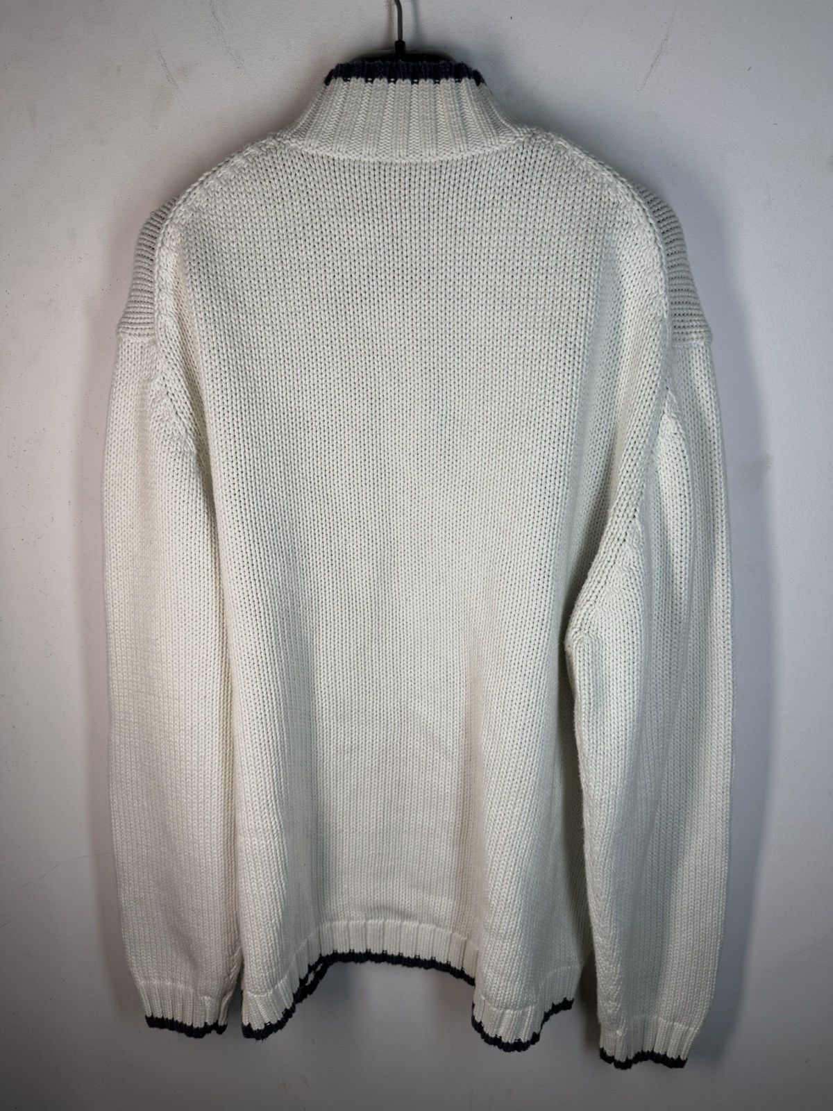 Yves Saint Laurent Heavy White YSL Sweater Zip Knit Thick YSL Sweatshirt Size US L / EU 52-54 / 3 - 15 Thumbnail