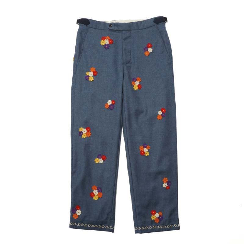 Bode [Final] Dianthus Applique Wool Trousers (80% off retail) Size US 30 / EU 46 - 1 Thumbnail