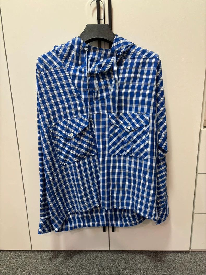 Martine Rose MARTINE ROSE OVERSIZED BONDED SHIRT BLUE STRIPE