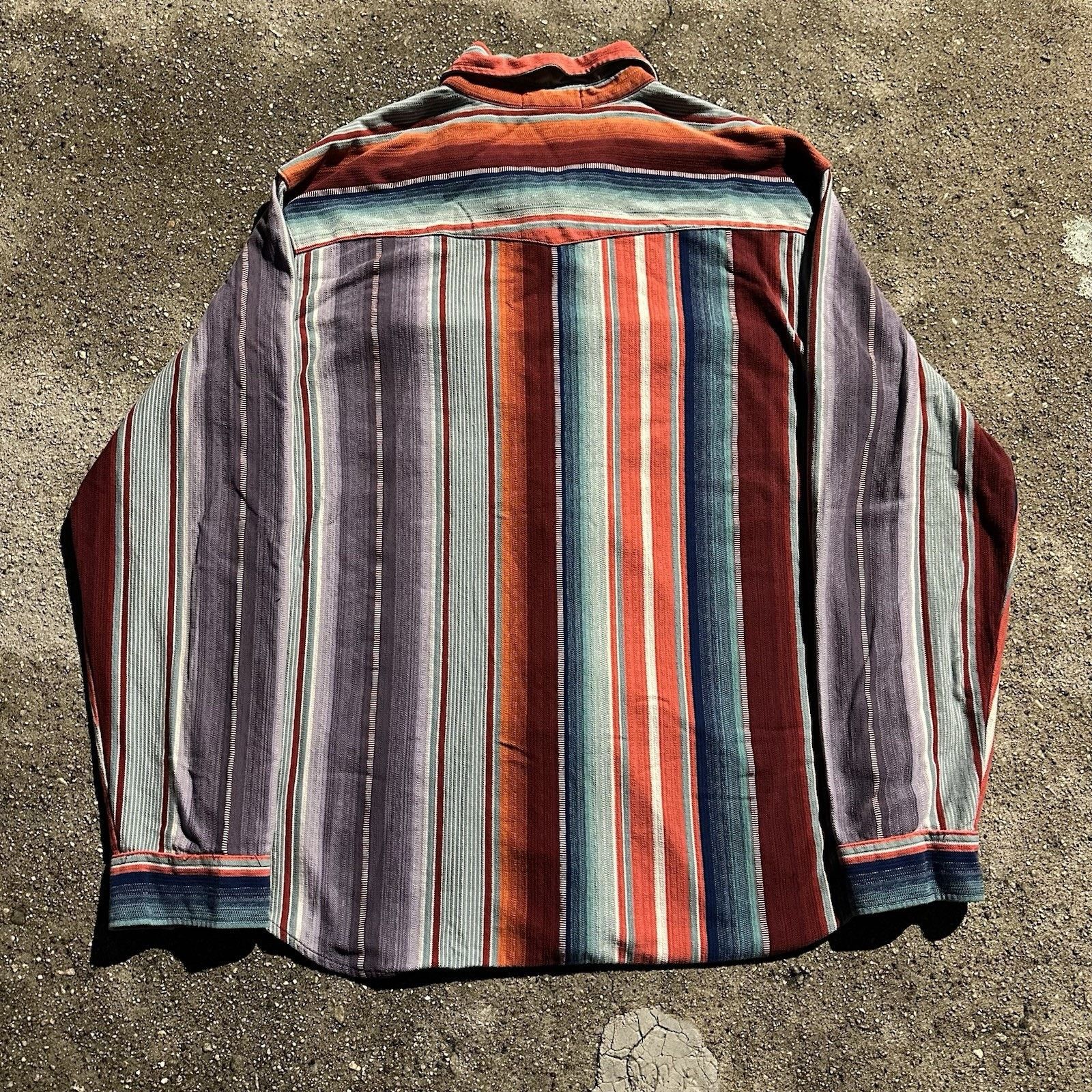 Polo Ralph Lauren × Vintage Vintage Polo Ralph Lauren Striped Western Pearl Snap Shirt Size US XXL / EU 58 / 5 - 3 Thumbnail