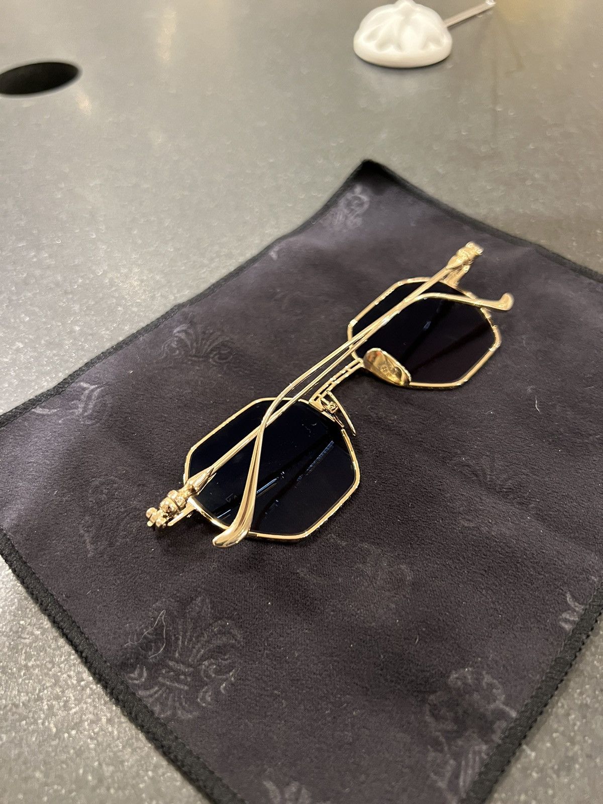 Chrome Hearts Chrome Hearts ‘evaculation’ Sunglasses Gold Size ONE SIZE - 8 Thumbnail