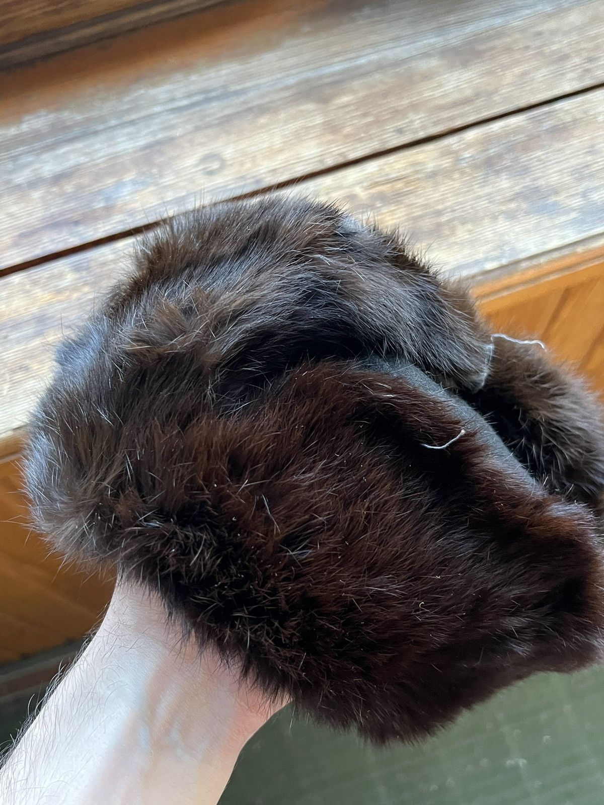 Leather Ushanka Y2K Trapper Hat Furry Mohair Fuzzy Fur Hat Size ONE SIZE - 24 Thumbnail