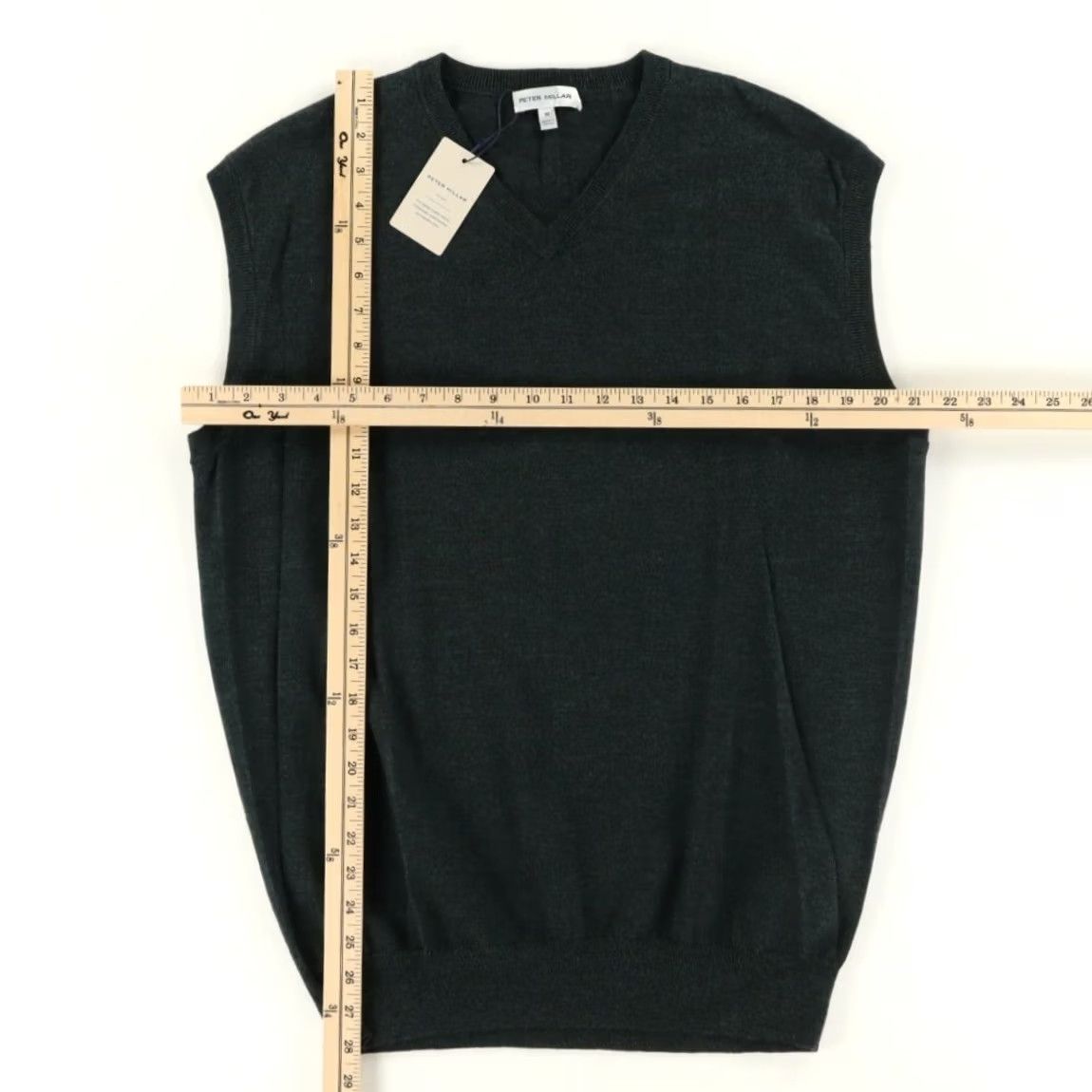 Peter Millar Peter Millar Autumn Crest Vest V-Neck Sweater Balsam Green Men's M Size US M / EU 48-50 / 2 - 3 Thumbnail