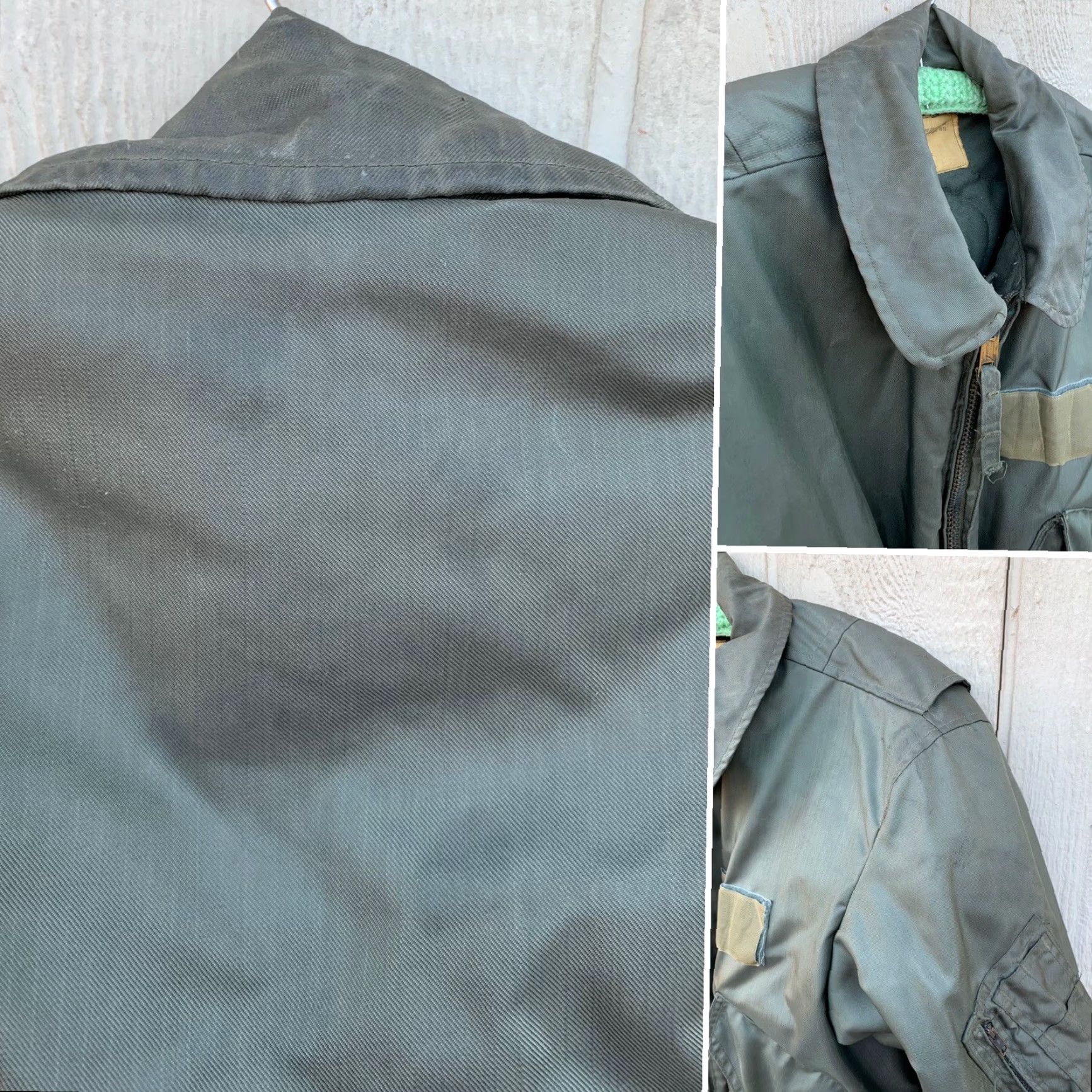 Vintage VINTAGE MIL-J-83388A DTG 05 SEPT 1973 LARGE 42-44 Greenbrier Industries, Inc. JACKET, FLYERS, COLD WEATHER GREEN 1970s Mens L Size US L / EU 52-54 / 3 - 6 Thumbnail