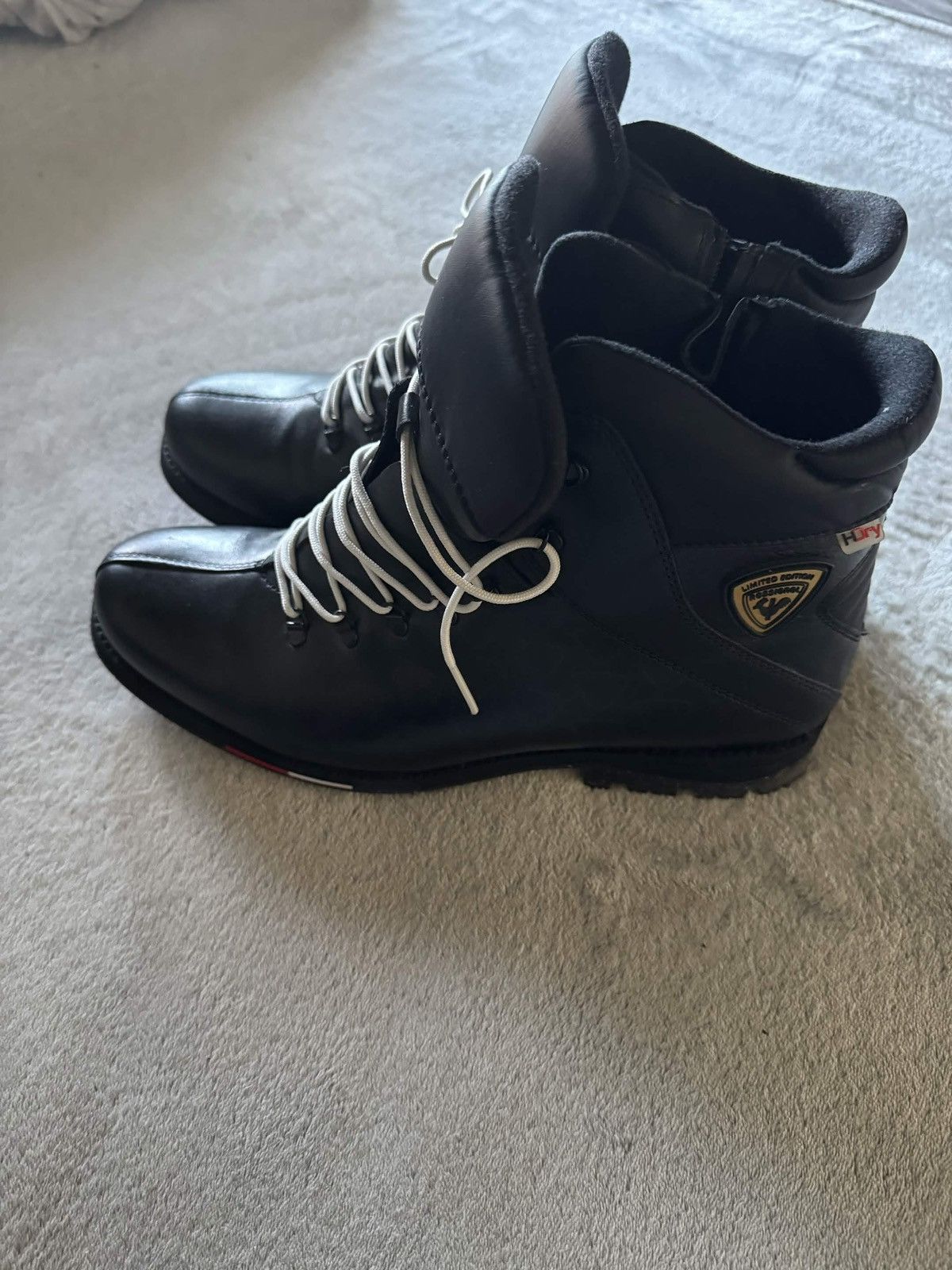 Rossignol Rossignol 1907 Chamonix Black Leather Alpine Hiking Boots Size US 10.5 / EU 43-44 - 4 Thumbnail
