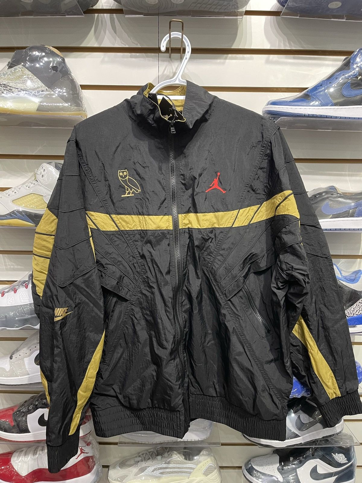 Jordan Brand Nike Octobers Very Own Jordan X OVO X Nike Black Gold Jacket Grailed