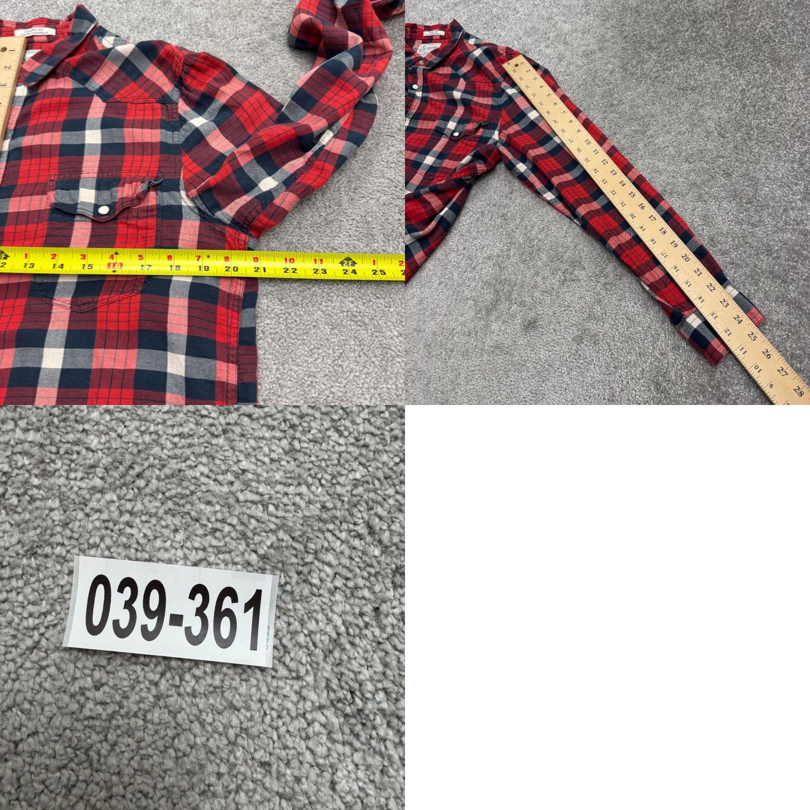Lucky Brand Lucky Brand Button-Up Shirt Plaid Flannel Mens M Red Classic Short Summary Size US M / EU 48-50 / 2 - 9 Thumbnail