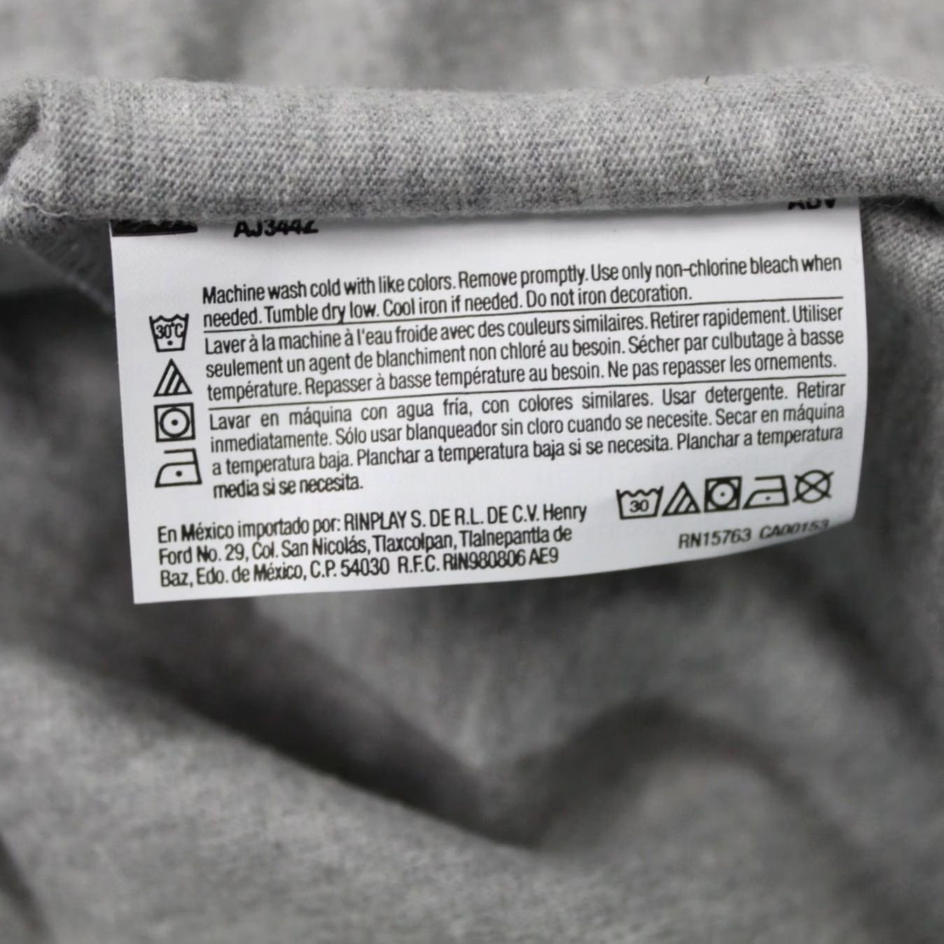 Champion Champion AOP Shirt Mens Large Gray All Over Cotton/Poly Blend S/S Pullover Size US L / EU 52-54 / 3 - 7 Thumbnail