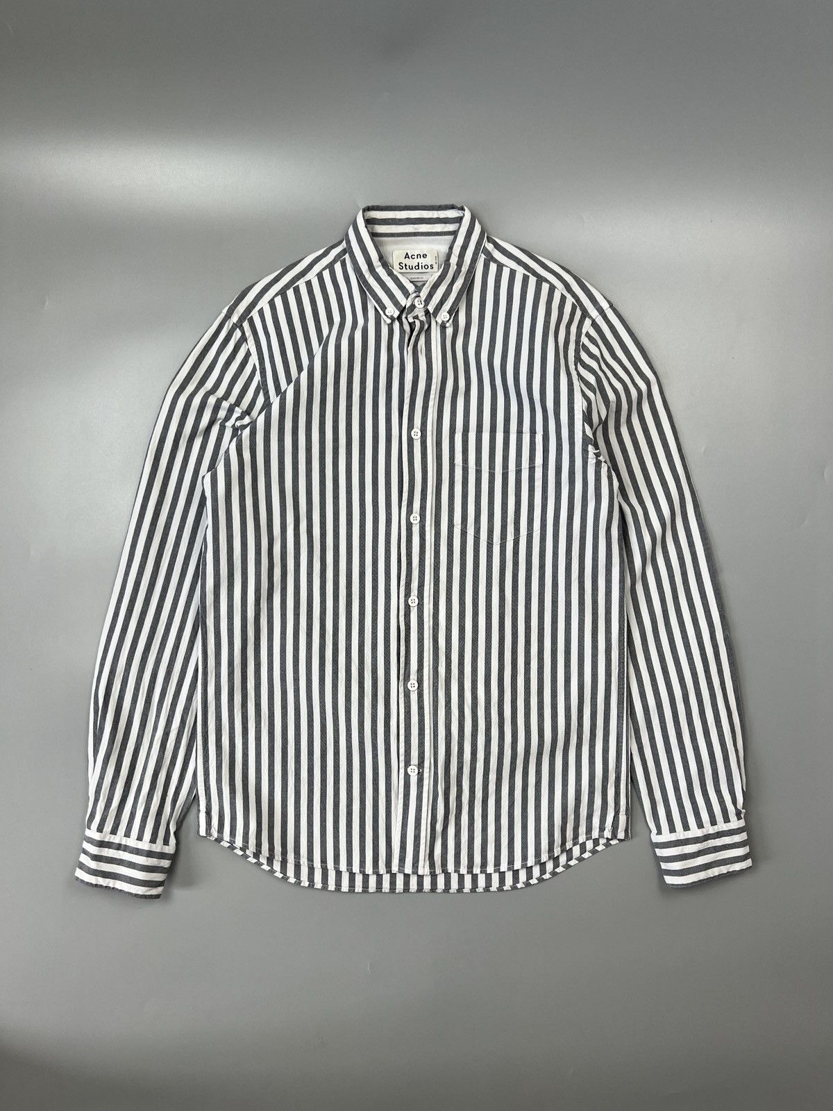 Acne Studios Shirt Mens Striped hotsell Black White Button Down Long Sleeve Sz 46.