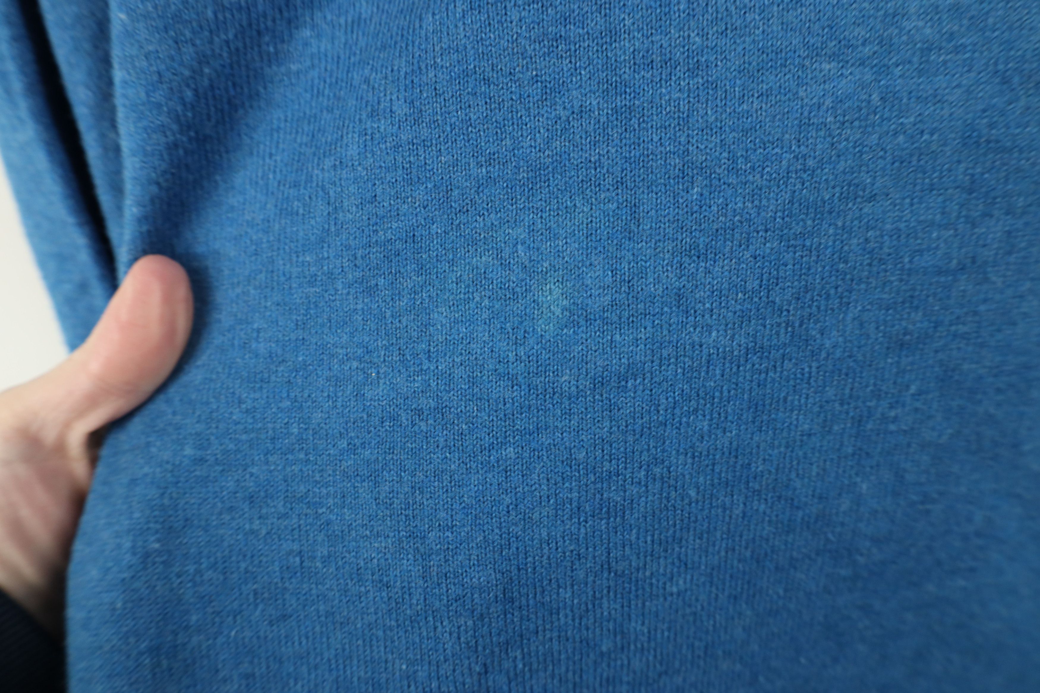 L.L. Bean Vintage LL Bean Cotton Cashmere Knit V-Neck Sweater Blue Size US XXL / EU 58 / 5 - 4 Thumbnail