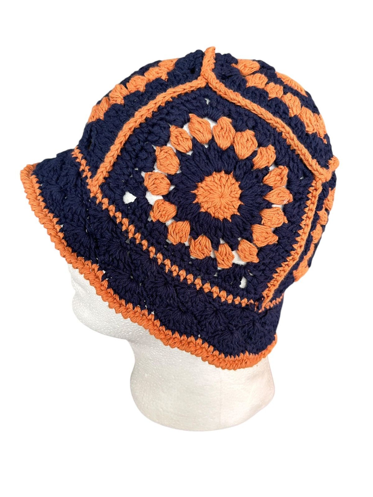 Japanese Brand × Vintage Crochet Knitted handmade Hats Rare ☠️☠️ Size ONE SIZE - 2 Thumbnail
