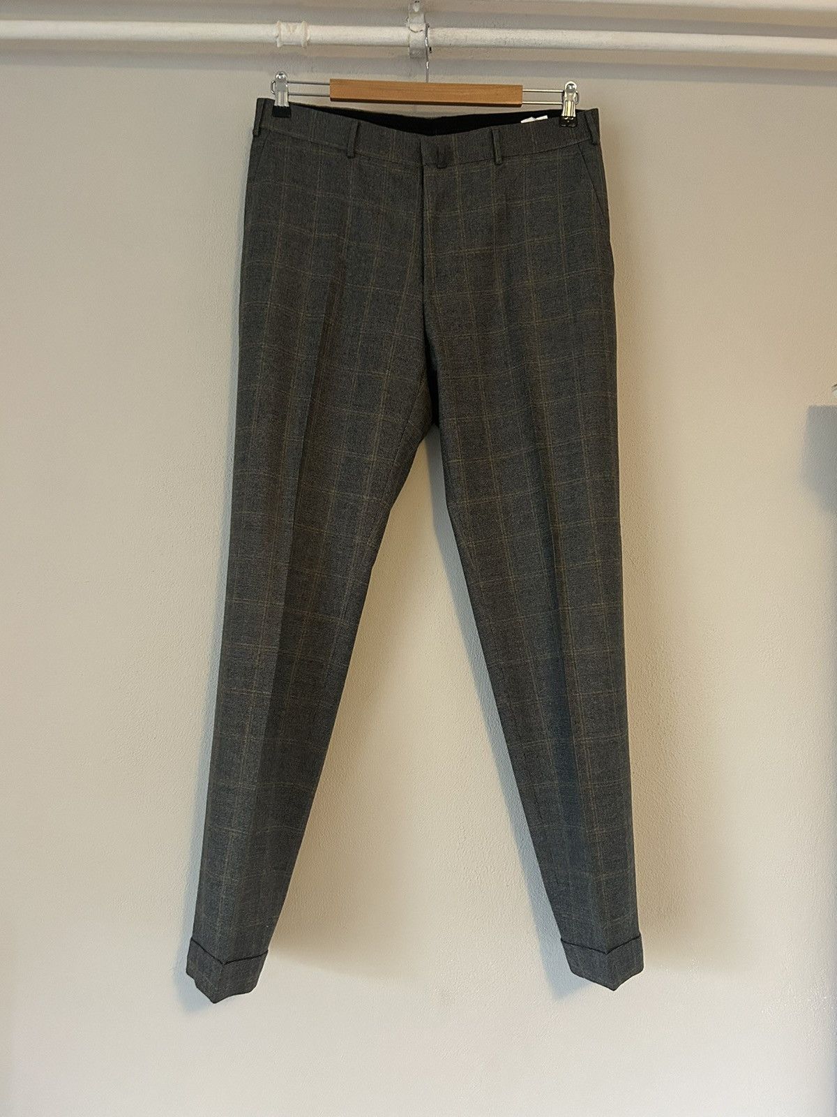 Valentino AW2008 Checkered Gray Wool Pants Size US 36 / EU 52 - 2 Thumbnail