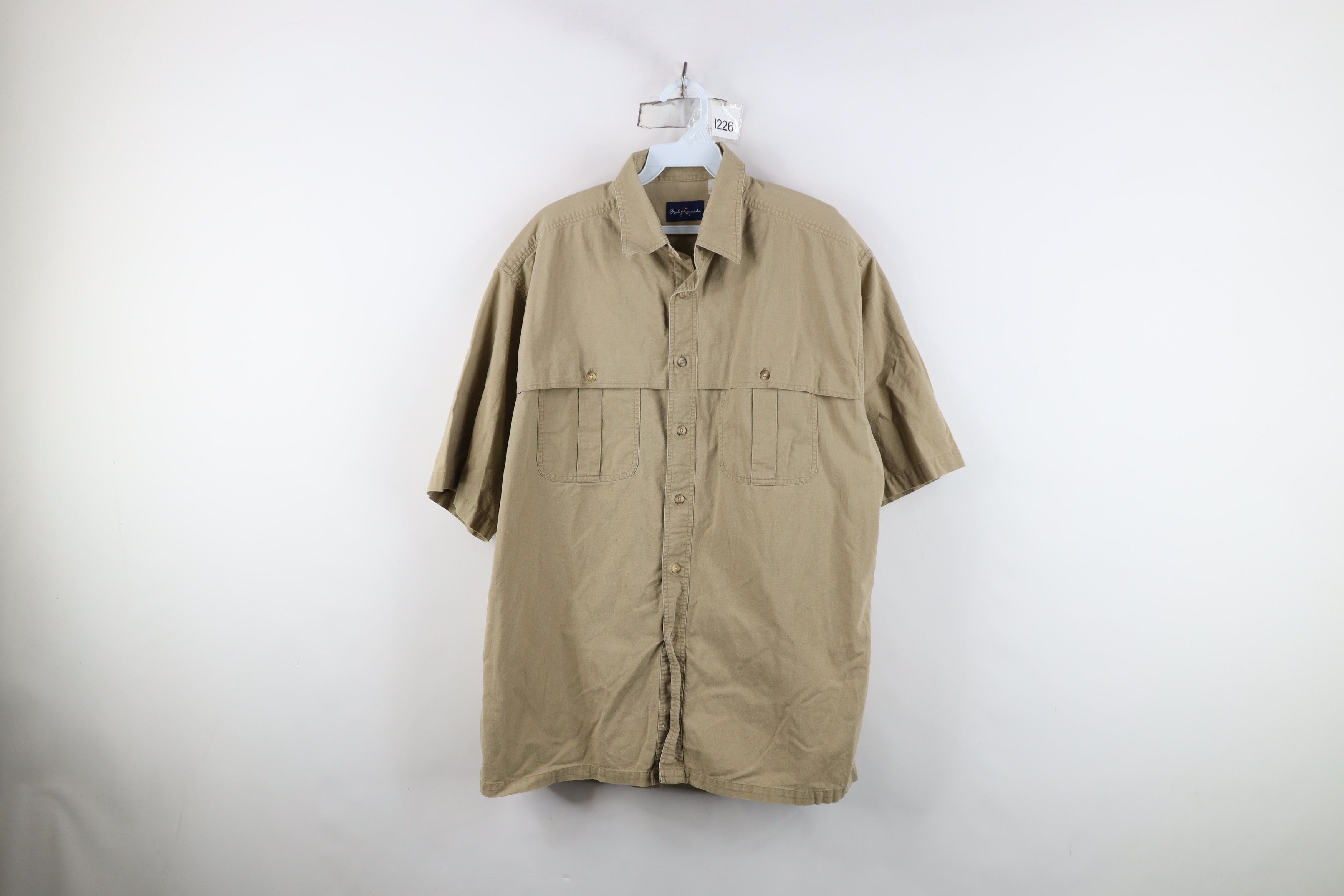 Vintage Vintage 90s Y2K Streetwear Canvas Short Sleeve Button Shirt Size US L / EU 52-54 / 3 - 1 Thumbnail