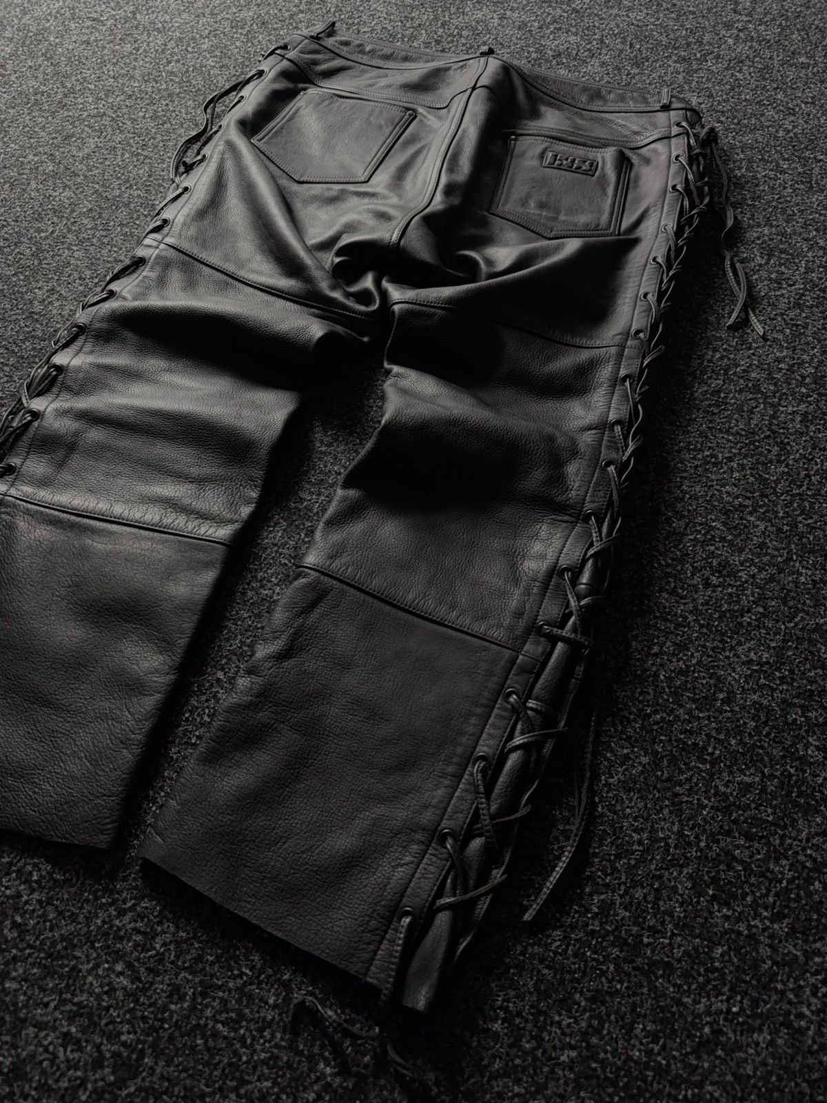 Leather Y2K Vintage Leather Pants Opium Style Alt Biker USA Rare Size US 37 - 11 Thumbnail