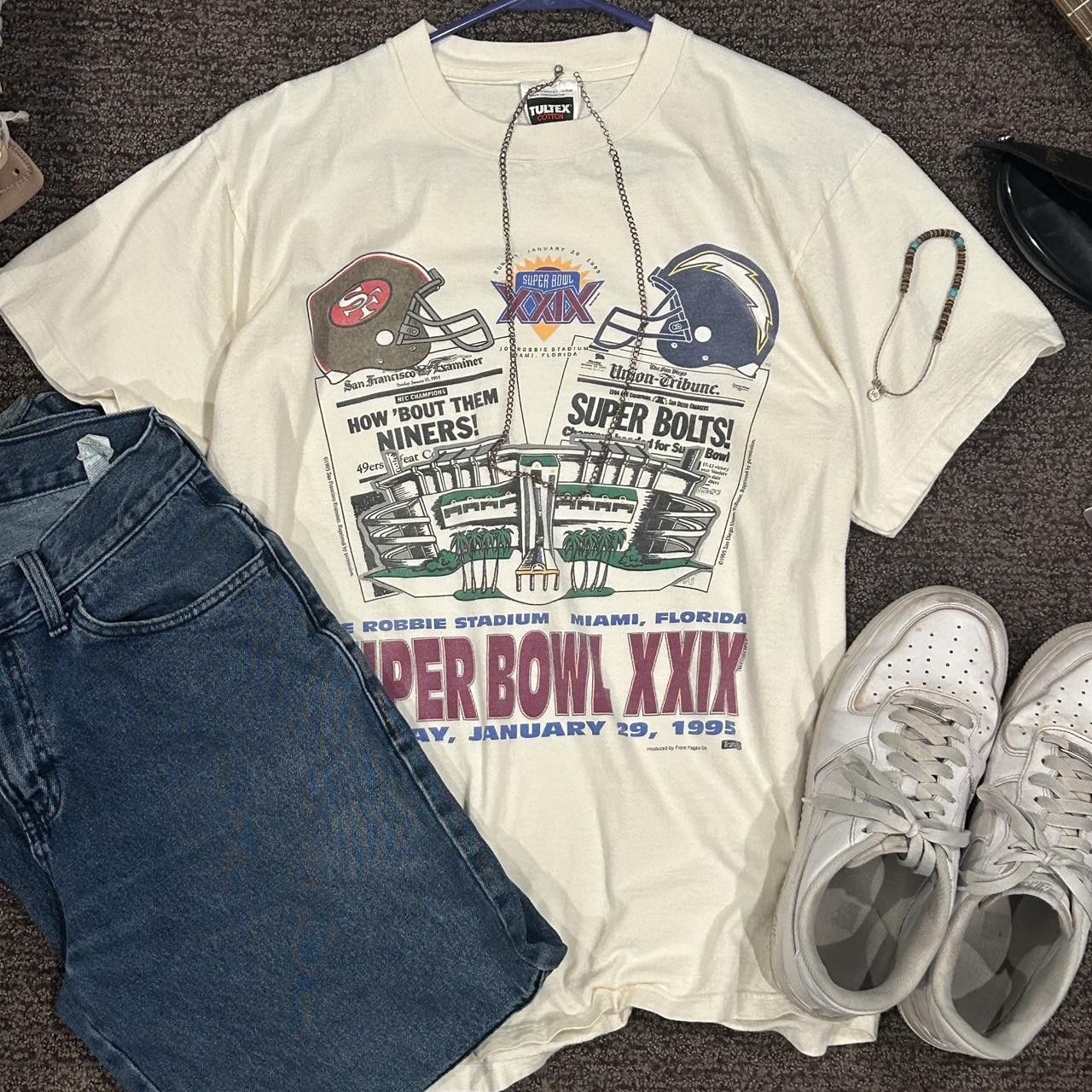 Tultex 1995 Super Bowl XXIX Joe Robbie Stadium Miami Florida tee Size US L / EU 52-54 / 3 - 1 Thumbnail