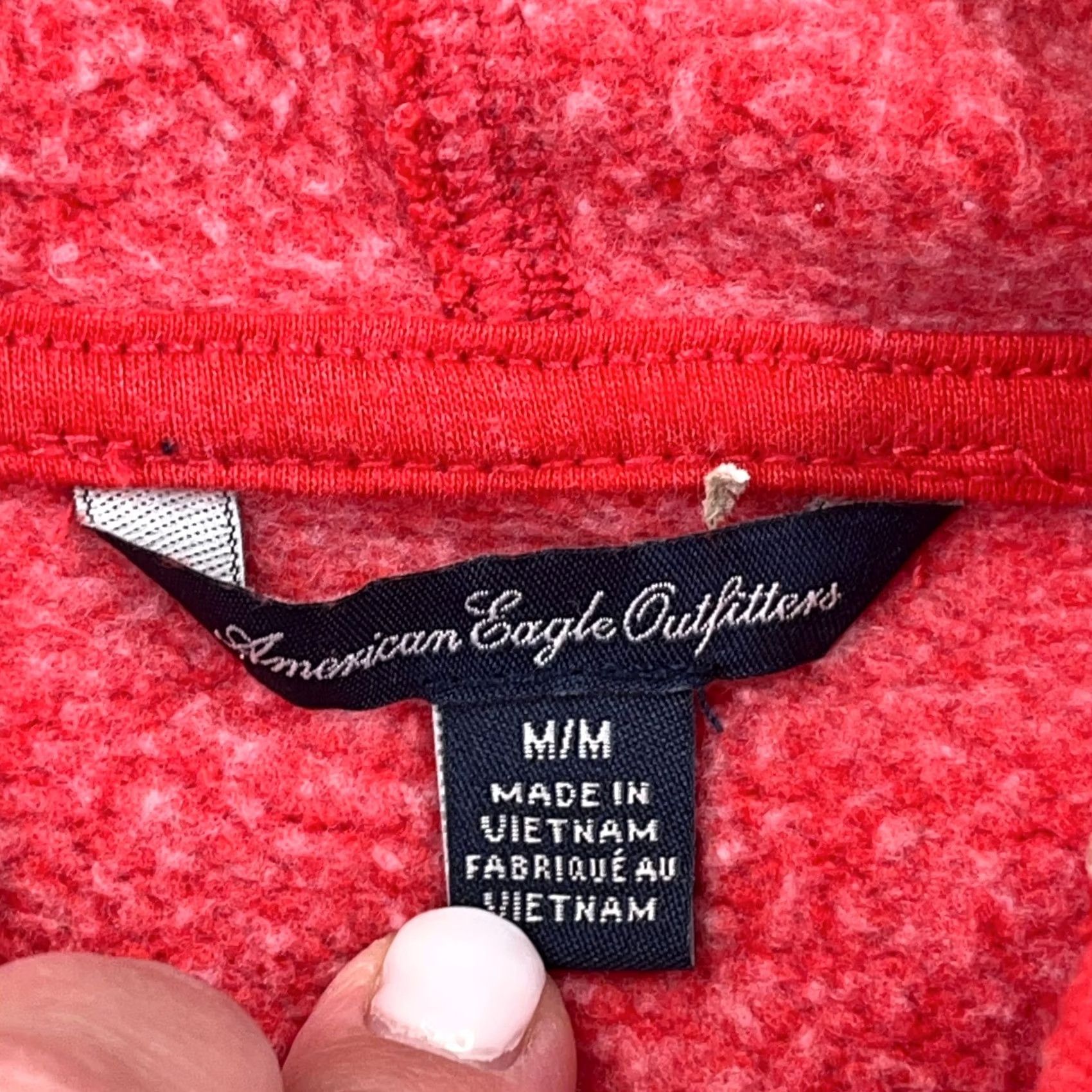 American Eagle Outfitters VINTAGE American Eagle Outfitters Hoodie Women M Red Pullover Sweatshirt 2000s Size M / US 6-8 / IT 42-44 - 3 Thumbnail