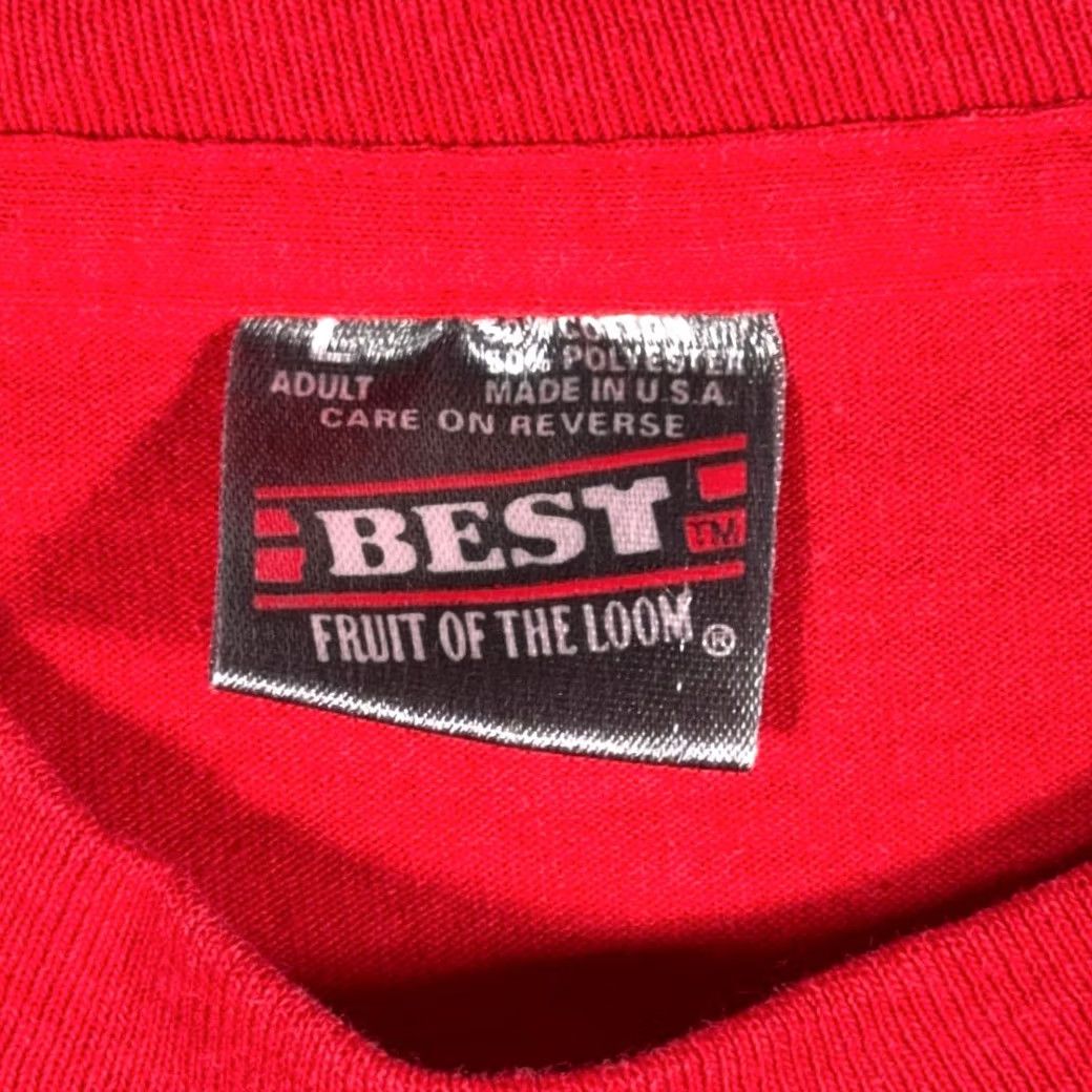 Fruit Of The Loom VINTAGE General Electric Shirt Adult M Red 90s USA GE Mattoon Lamp Plant Cotton Blend Crew Neck Short Sleeve Mens T-Shirt 21 24 Size US M / EU 48-50 / 2 - 3 Thumbnail