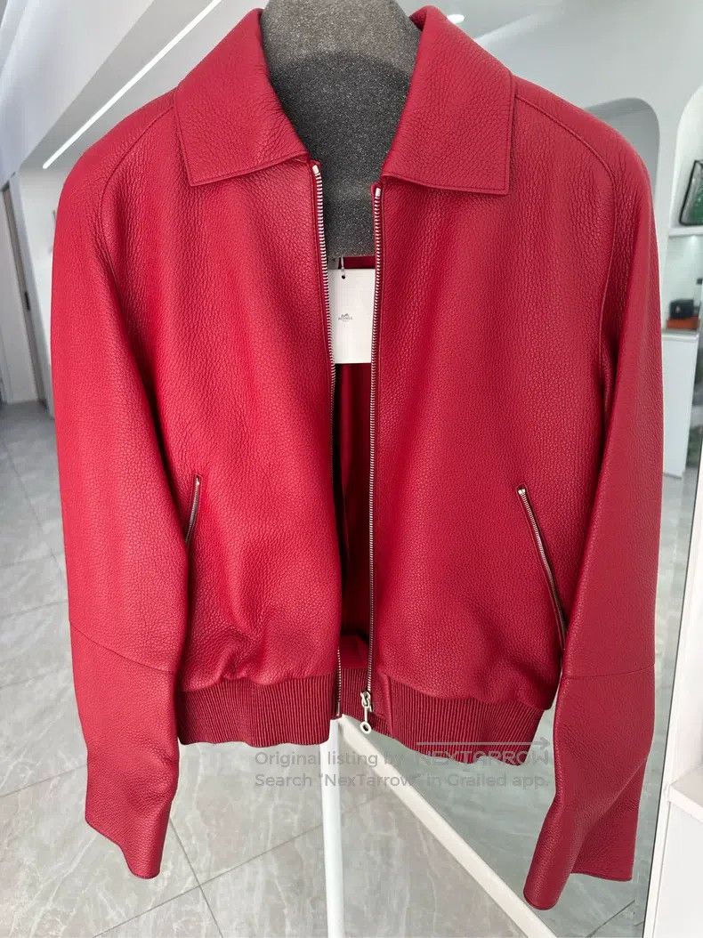 Hermes Hermes Red Leather Jacket Size XS / US 0-2 / IT 36-38 - 1 Thumbnail