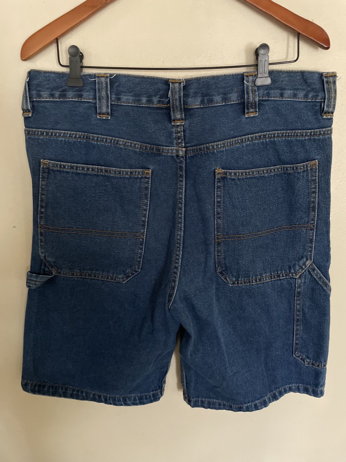 Designer × Vintage BLUE MOUNTAIN Denim Jean Shorts Jorts 36 Carpenter relaxed 🏔️ Size US 36 / EU 52 - 5 Thumbnail