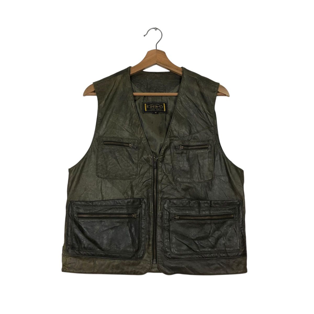 Genuine Leather 🔥VINTAGE GENUINE LEATHER BIKER JACKET DEWN ISSEY MIYAKE Size US M / EU 48-50 / 2 - 3 Thumbnail